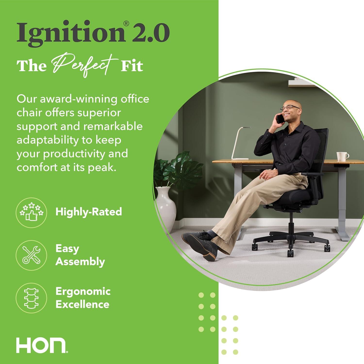 Silla de Oficina Ergonómica HON Ignition 2.0 con Soporte Lumbar