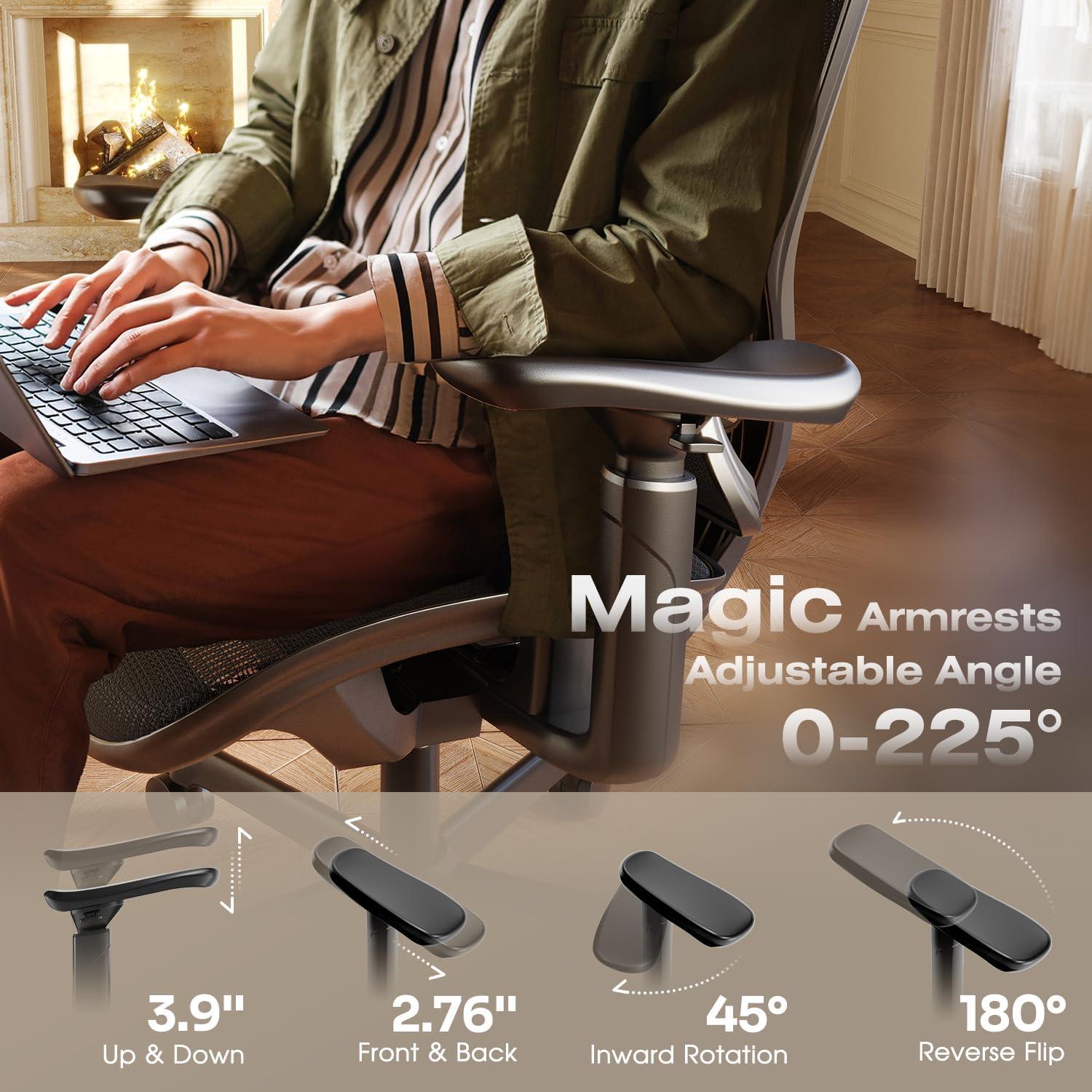 Silla de Oficina Ergonómica ELABEST T11 con Soporte Lumbar