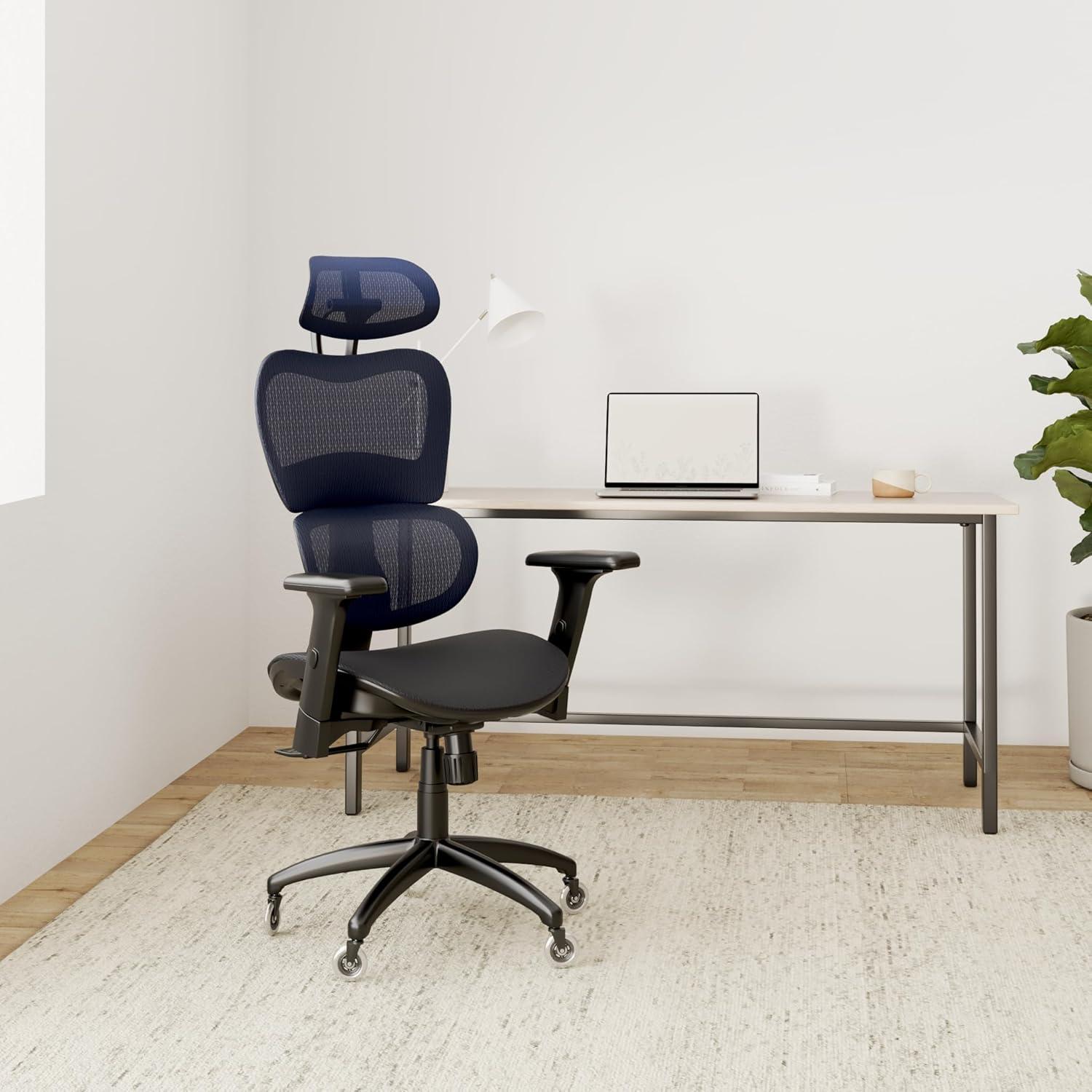 Silla de Oficina Ergonómica Nouhaus Ergo3D Azul con Soporte Lumbar