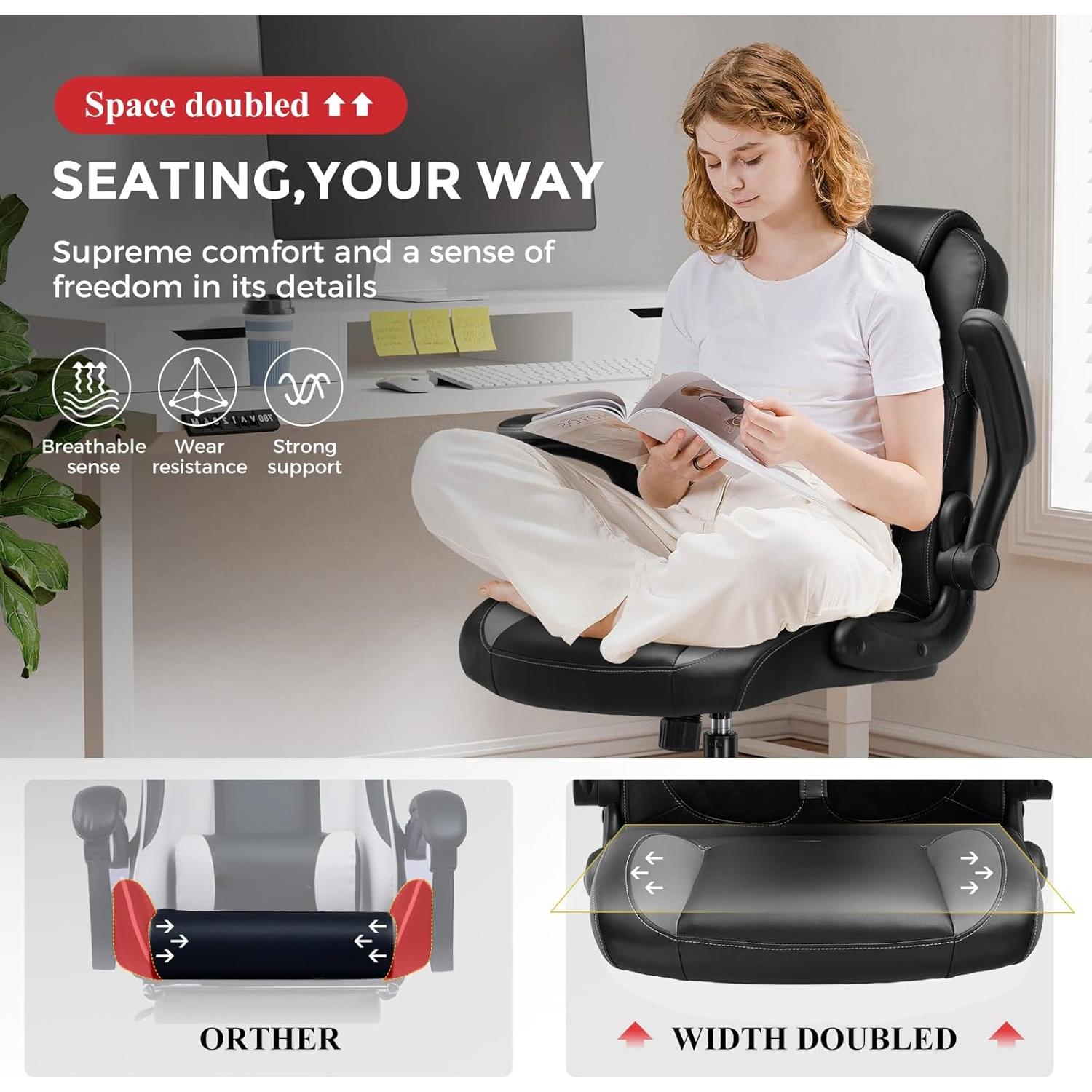 Silla de Oficina Ergonómica COMHOMA GT550-2506N Gris