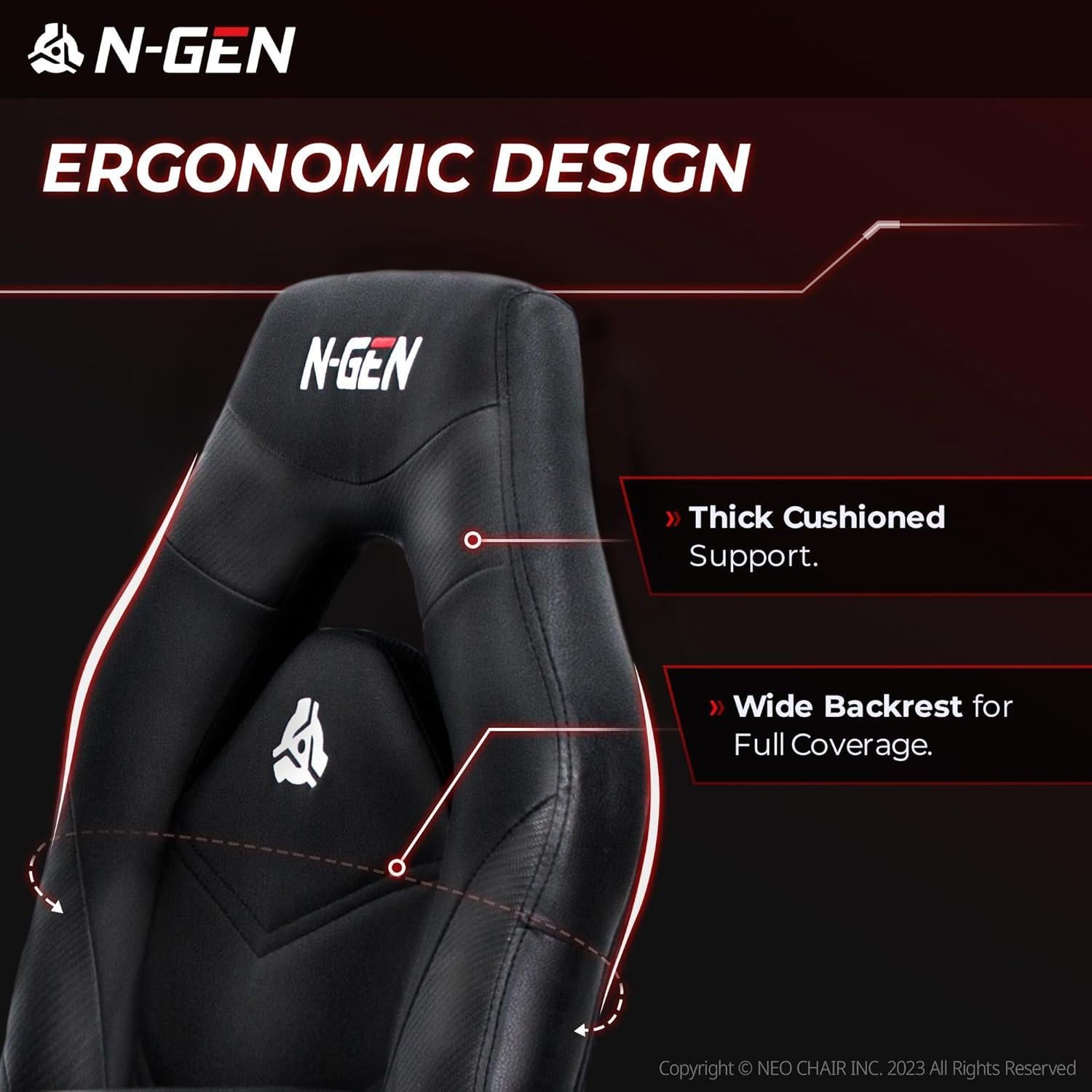Silla de Videojuegos Ergonómica NEO CHAIR Ajustable Negro