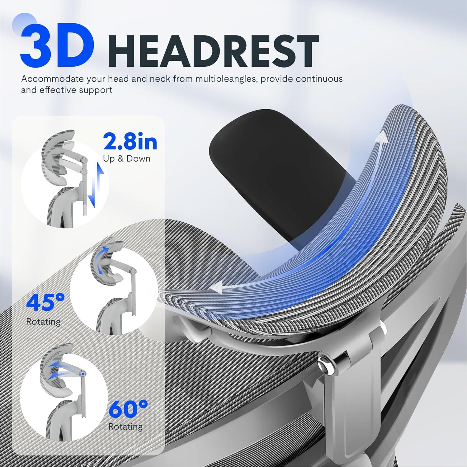 Silla Ergonómica FLEXISPOT ErgoX con Reposapiés y Soporte Lumbar