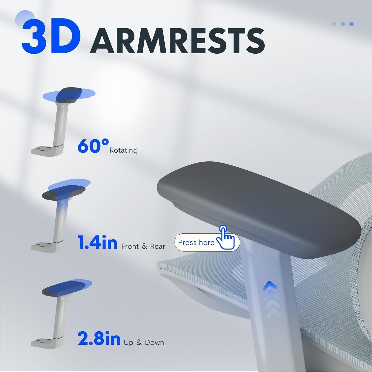Silla Ergonómica FLEXISPOT ErgoX con Reposapiés y Soporte Lumbar