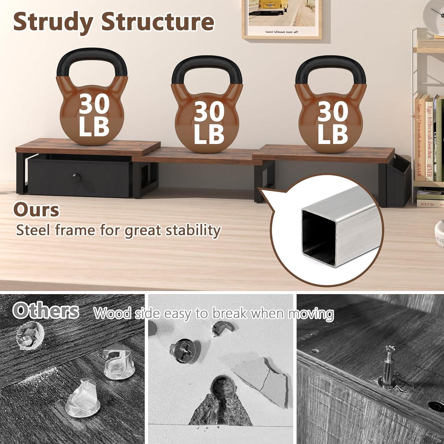 Soporte Doble para Monitor LAND·VOI 2 Pantallas 27" Ajustable