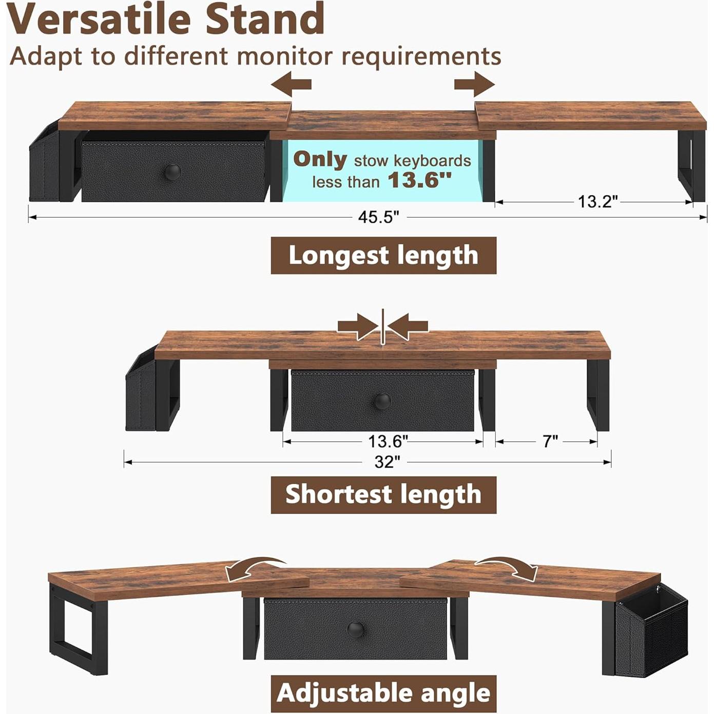 Soporte Doble para Monitor LAND·VOI 2 Pantallas 27" Ajustable