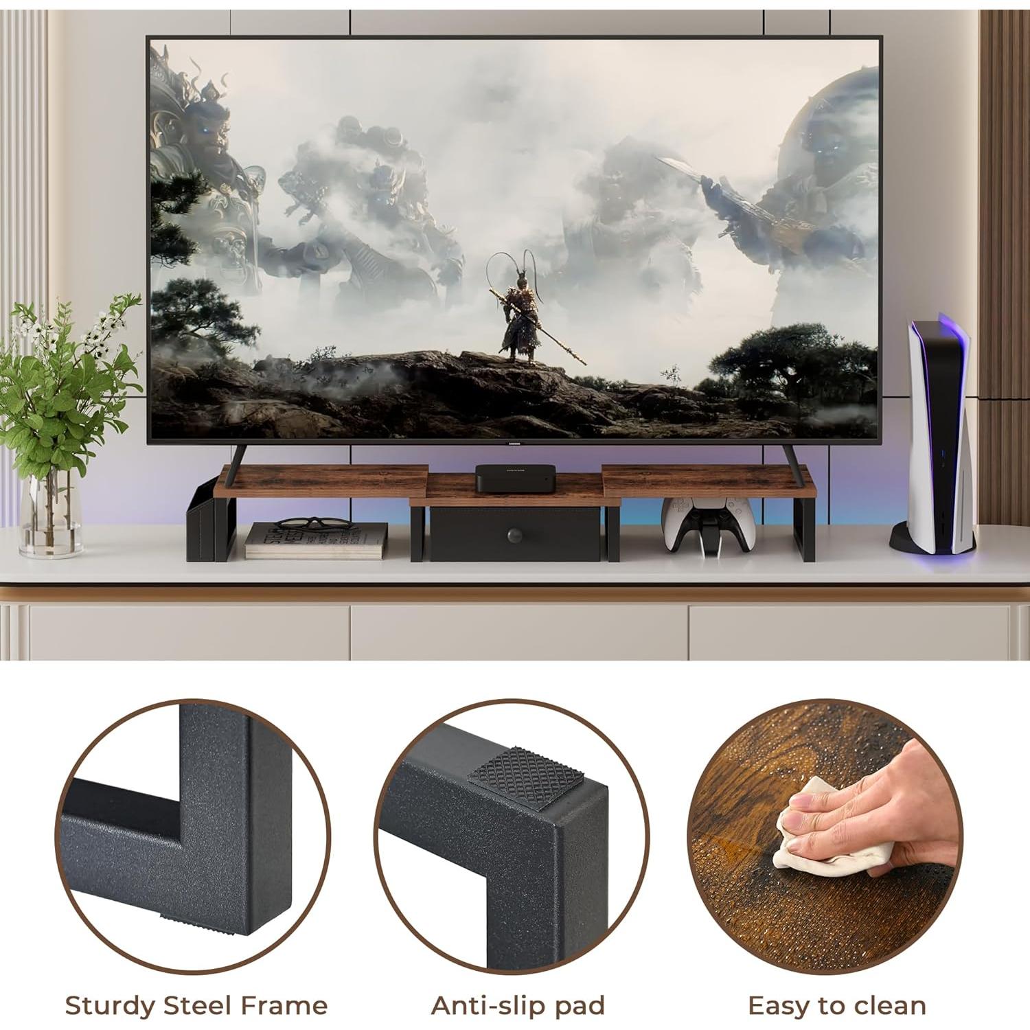 Soporte Doble para Monitor LAND·VOI 2 Pantallas 27" Ajustable