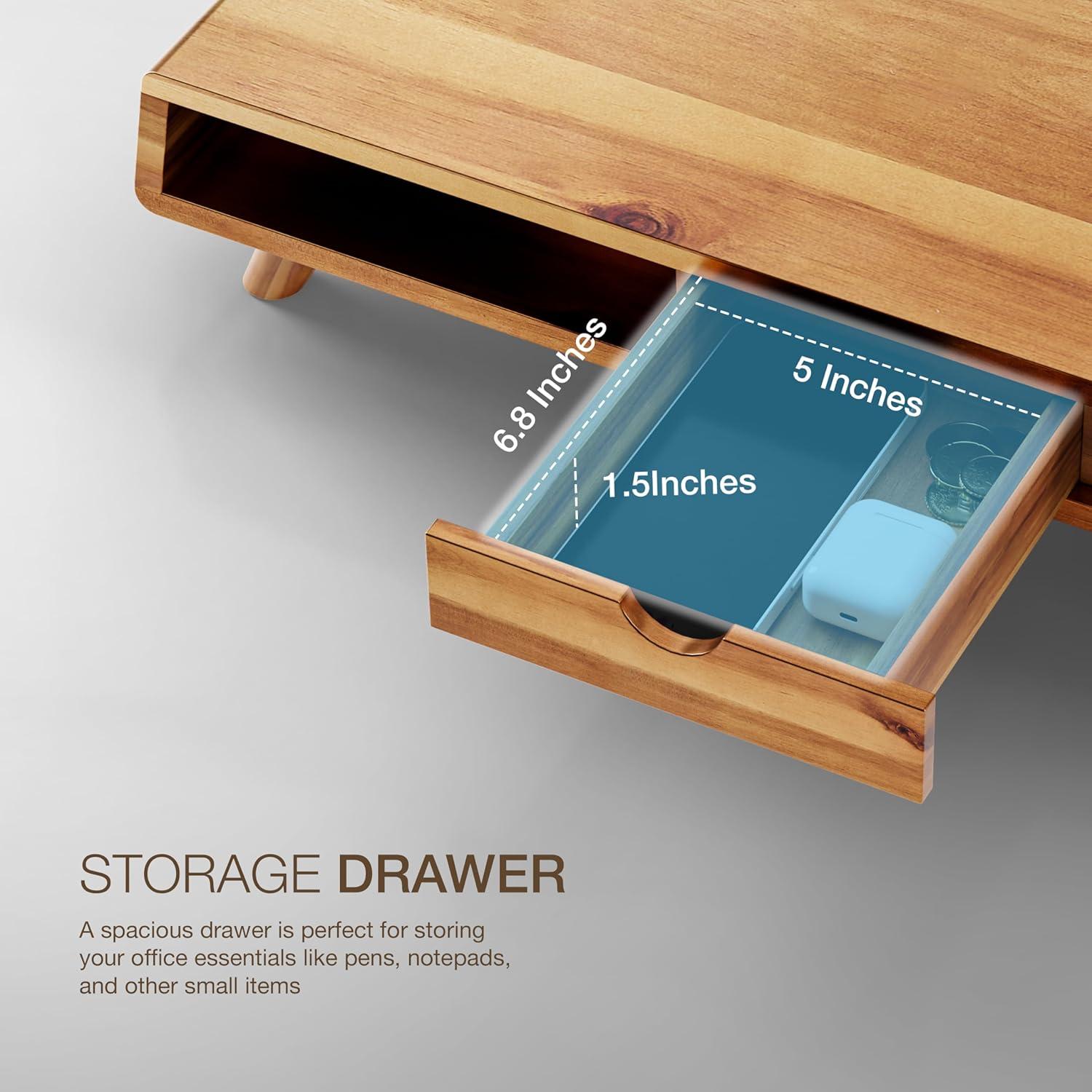 Soporte para Monitor de Madera de Acacia Tinamo - 62 cm