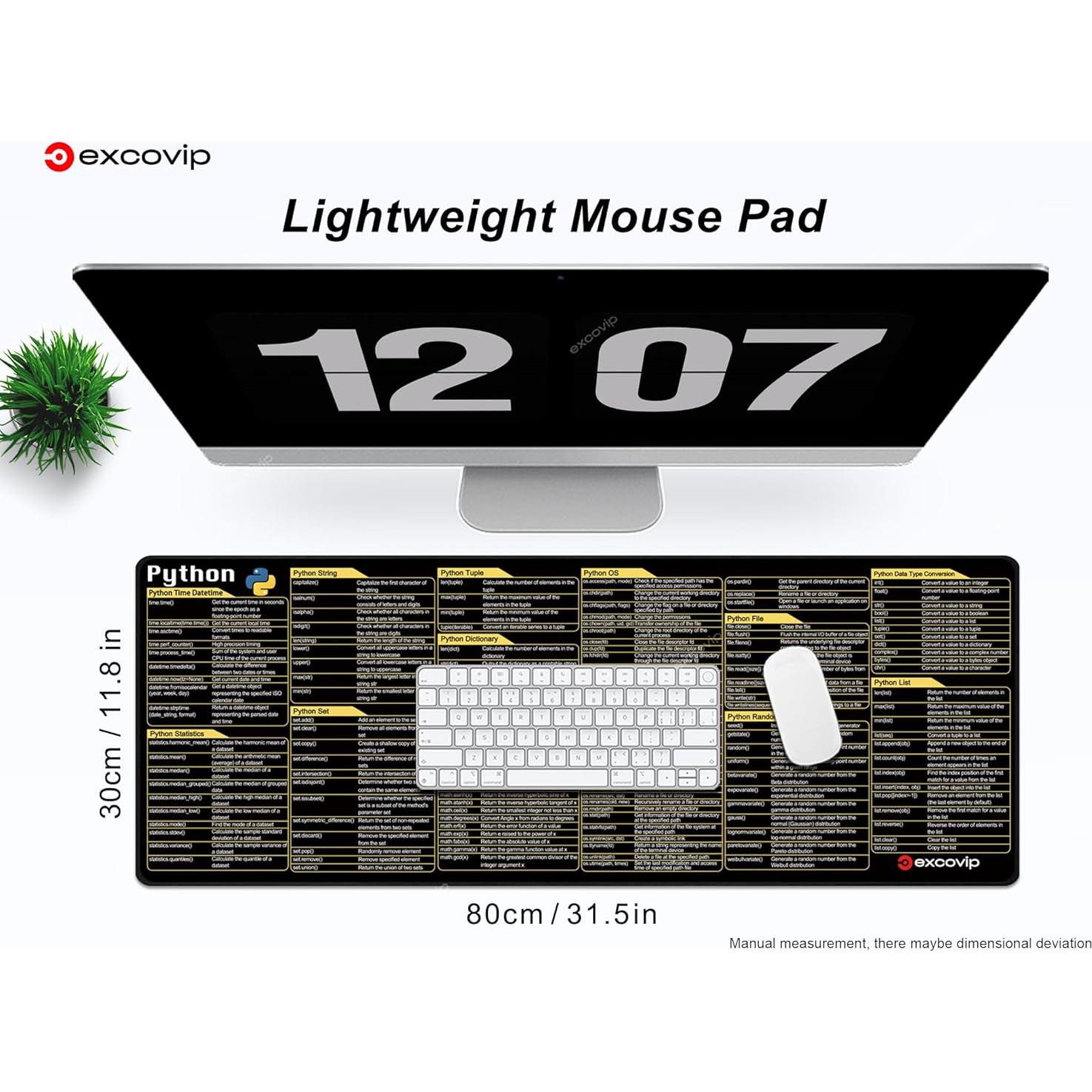 Alfombrilla de Ratón Grande Excovip 80x30 cm Antideslizante