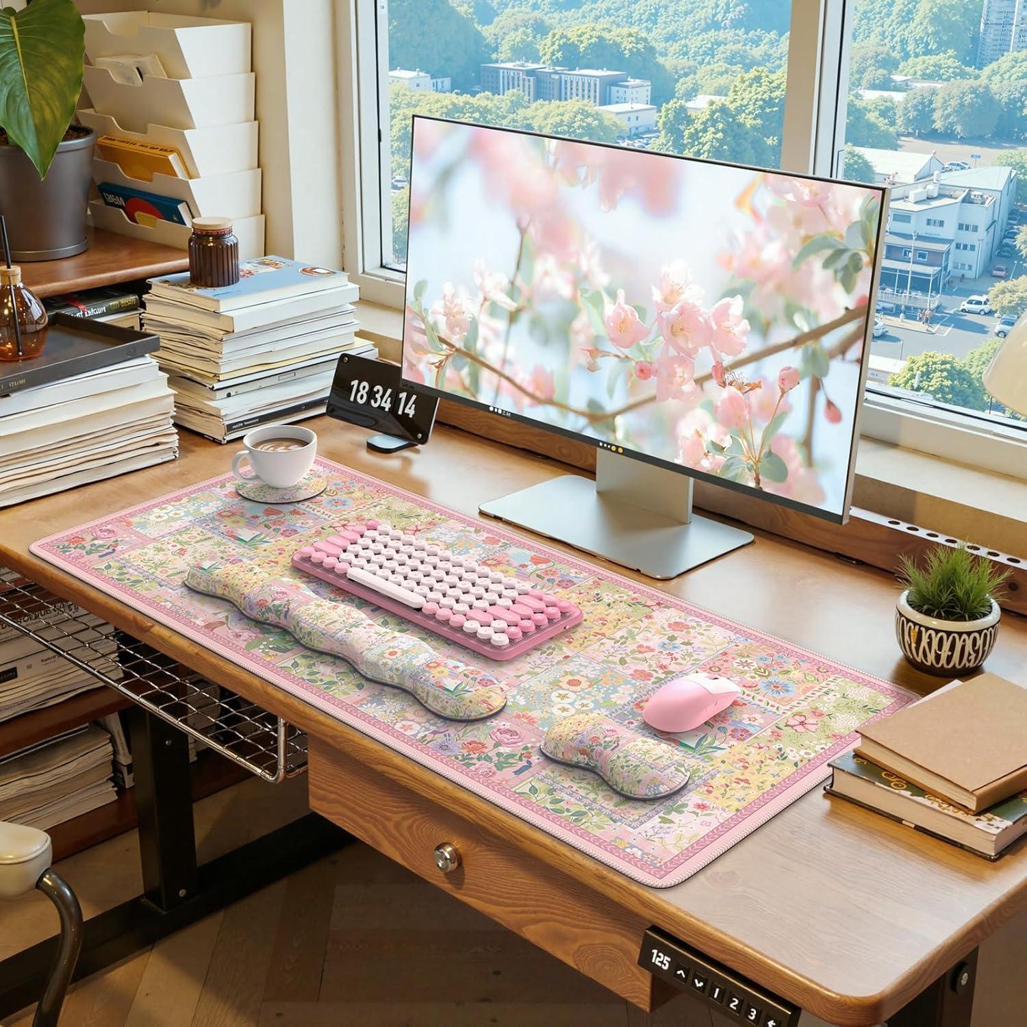 Conjunto de Alfombrillas Ergonómicas iLeadon Rosa 4 Piezas