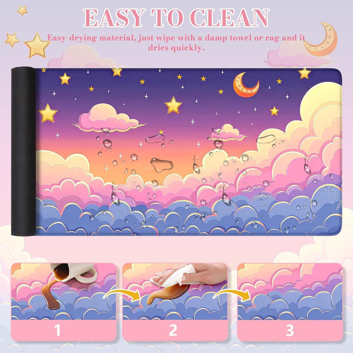 Alfombrilla de Teclado iCasso Rosa 90x40 cm Antideslizante