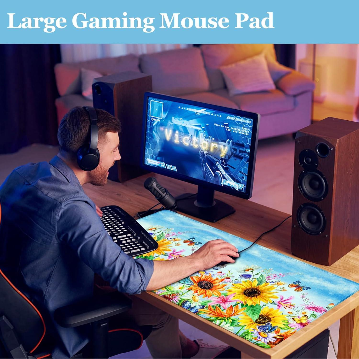 Alfombrilla de Escritorio CutebriCase Girasoles 80x40cm Antideslizante