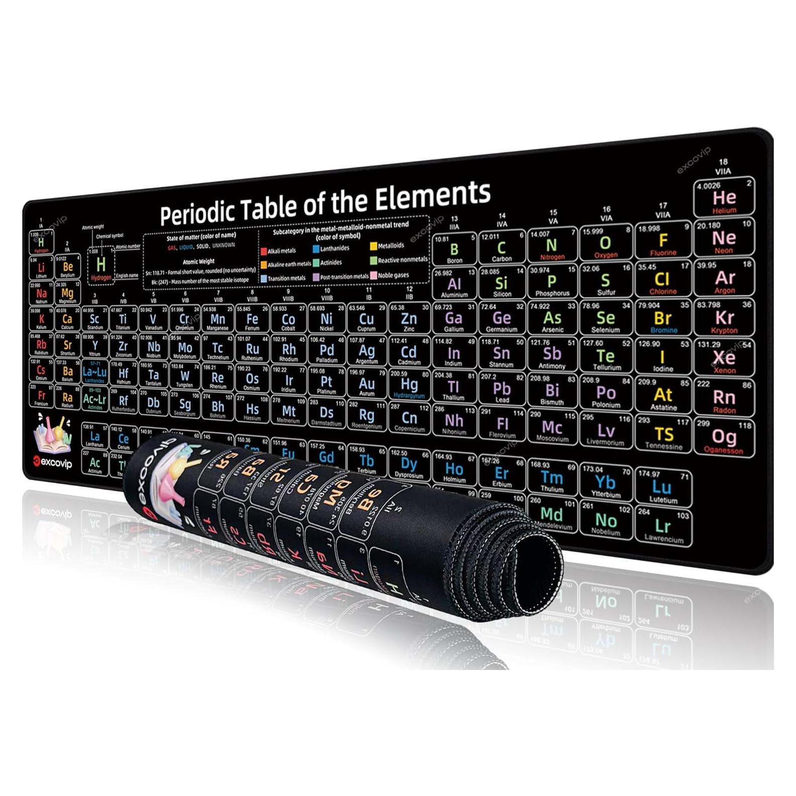 Alfombrilla de Ratón Ablieve Tabla Periódica 800x300mm Antideslizante