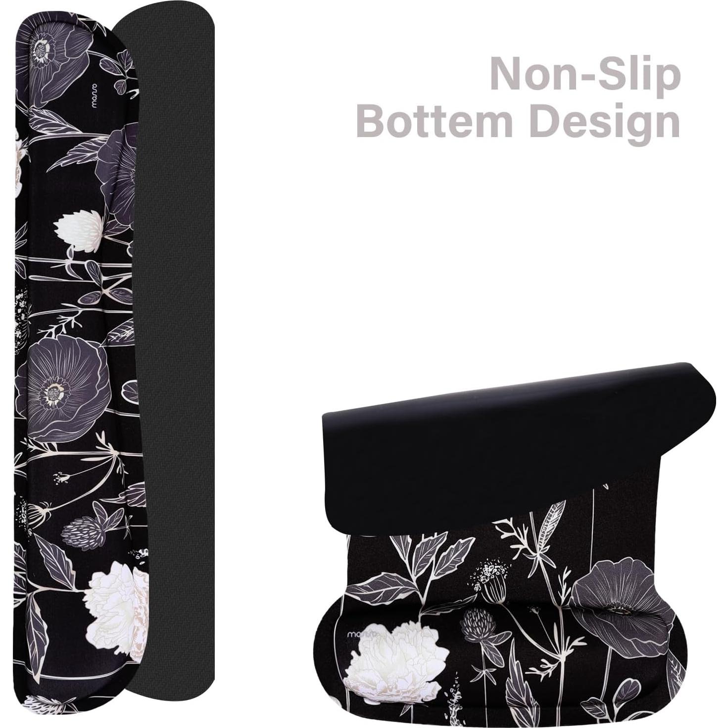 Conjunto Alfombrilla de Teclado y Ratón Mosiso Ergonómico Negro