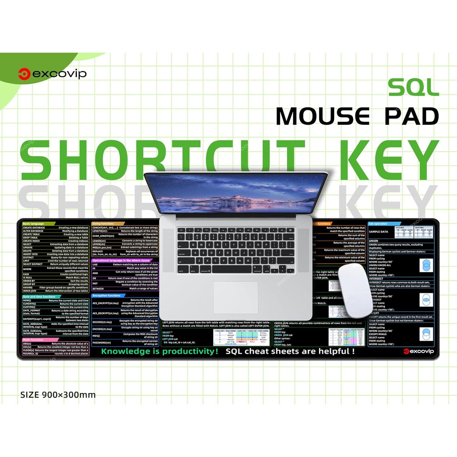 Alfombrilla de Ratón XL Antideslizante Excovip 90x30 cm SQL