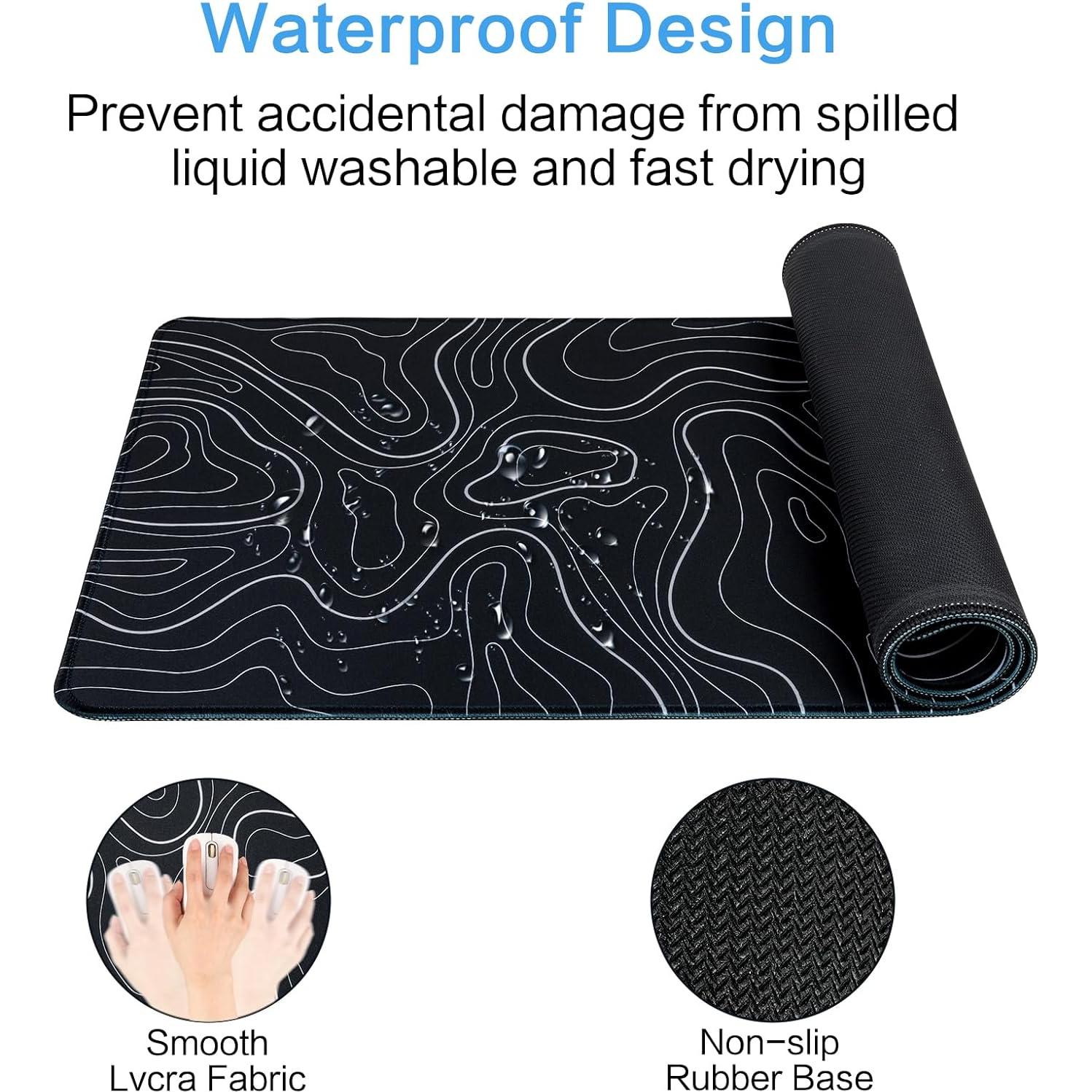 Alfombrilla de Ratón Grande Renyqatt 80x30cm Antideslizante