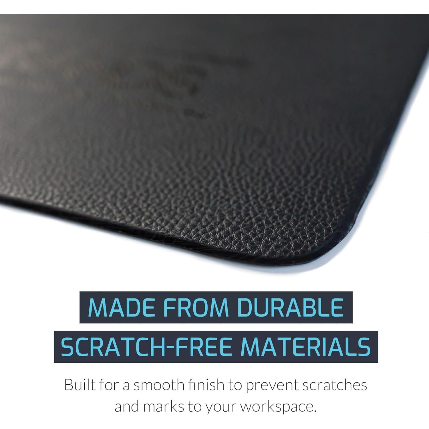 Alfombrilla de Escritorio ZBRANDS de Cuero Negra 60.96x43.18 cm