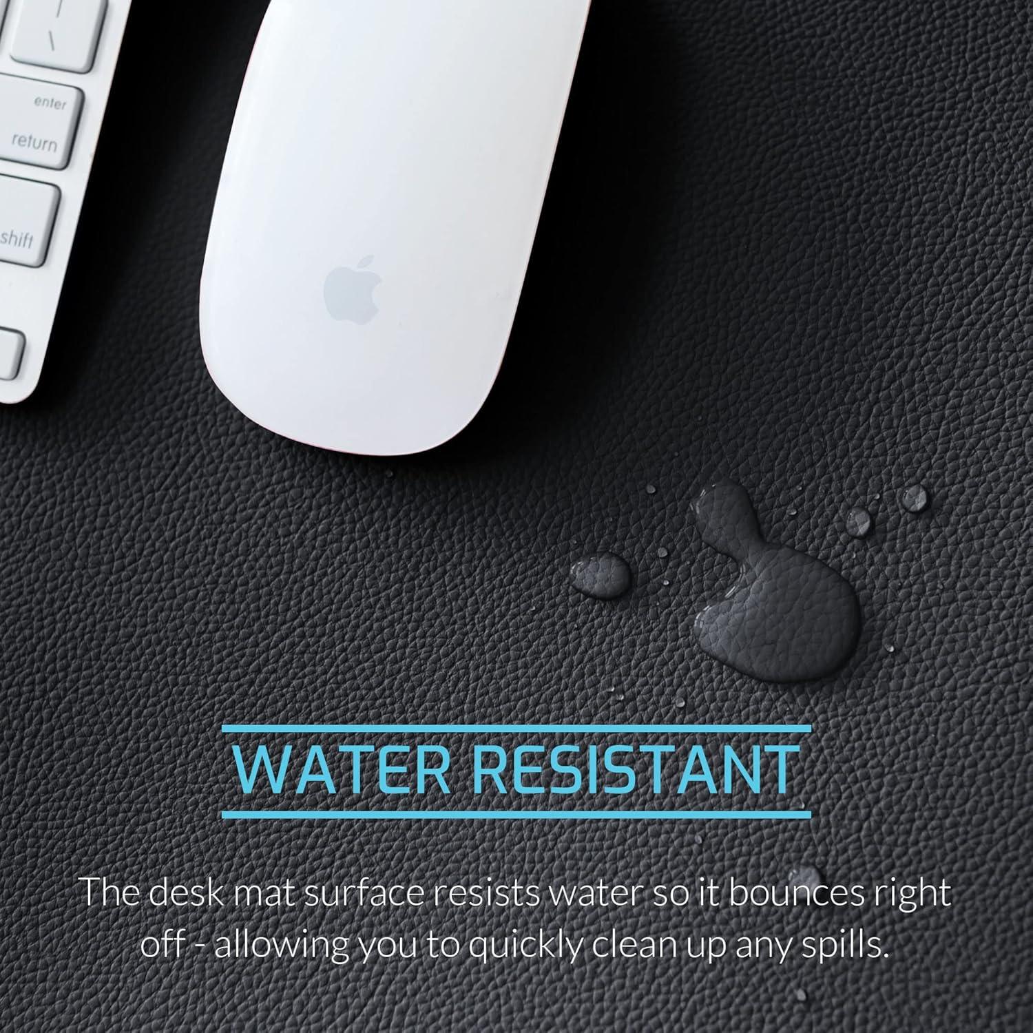 Alfombrilla de Escritorio ZBRANDS de Cuero Negra 60.96x43.18 cm