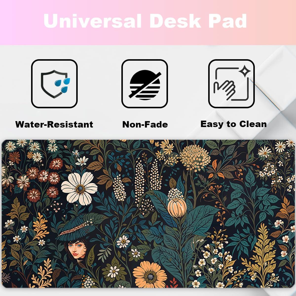 Alfombrilla de escritorio TWIIXT Flor Oscura XXL 80x40 cm