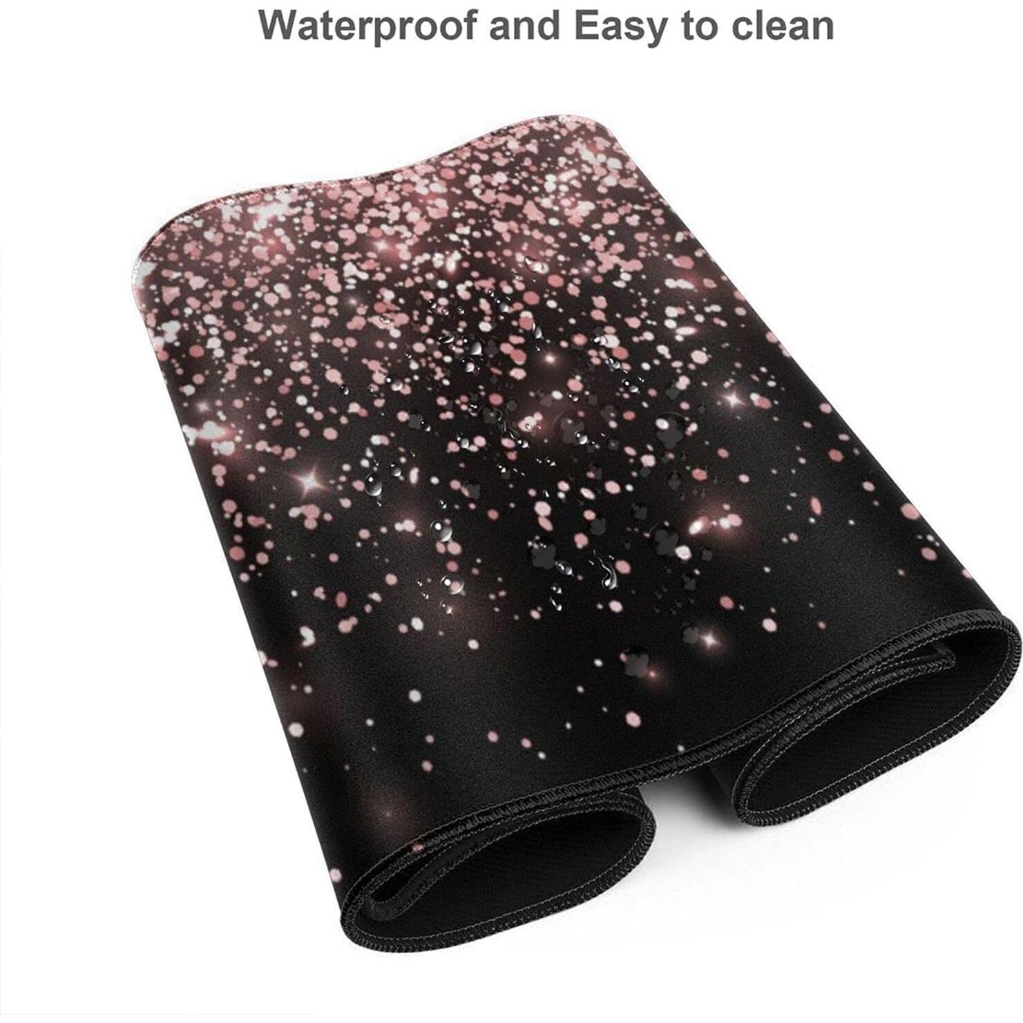 Alfombrilla de Ratón Gaming Echoserein XL 80x30cm Rosa Dorado