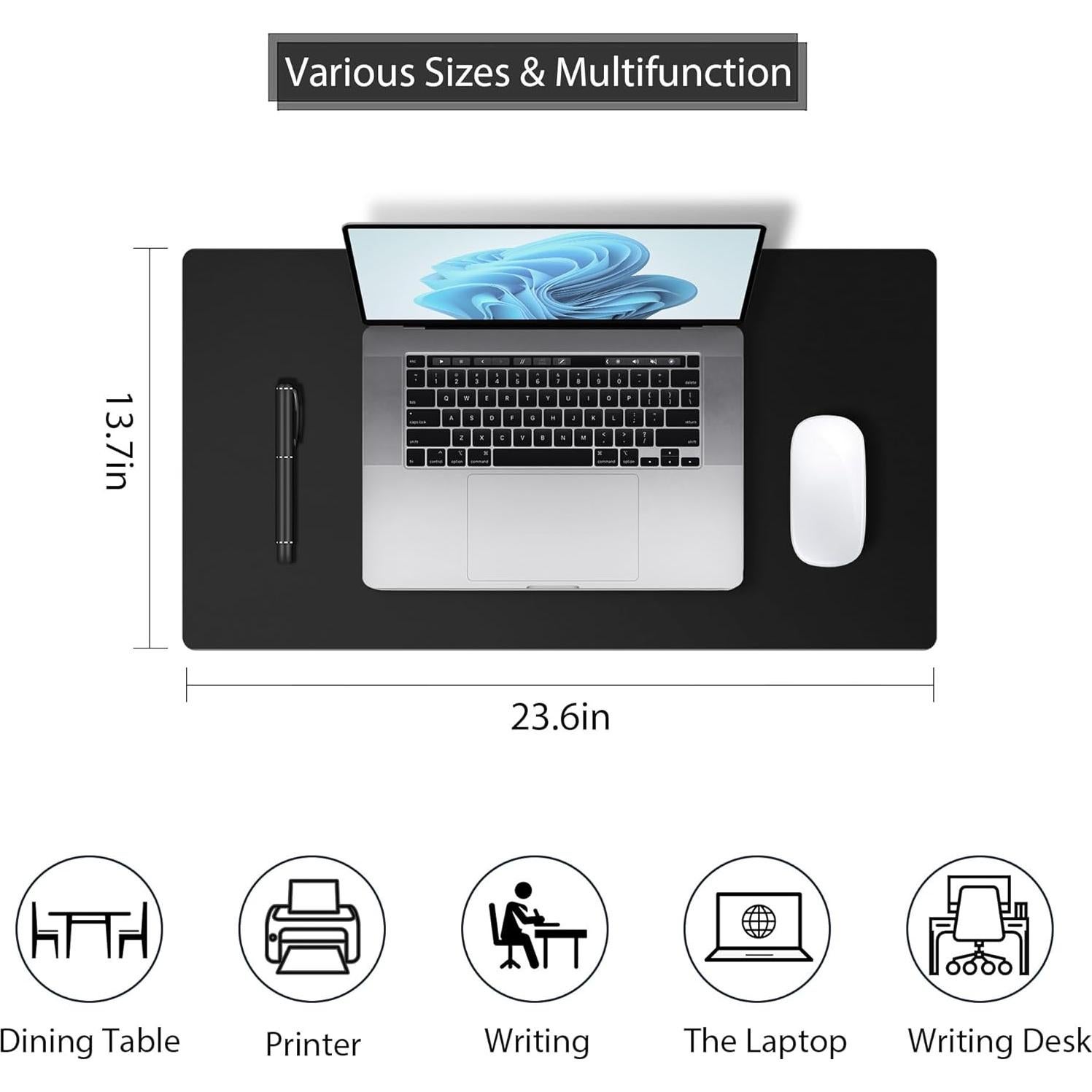 Alfombrilla de Escritorio Roslim de Cuero PU Antideslizante 34.8x60cm