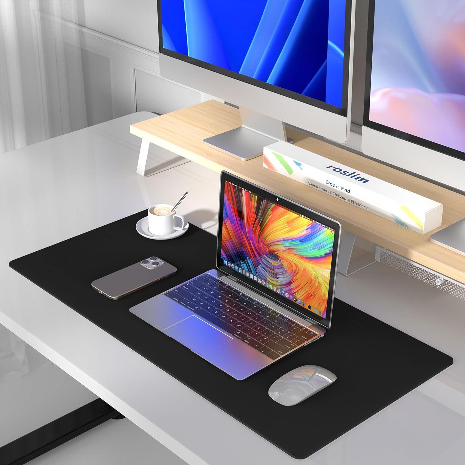 Alfombrilla de Escritorio Roslim de Cuero PU Antideslizante 34.8x60cm