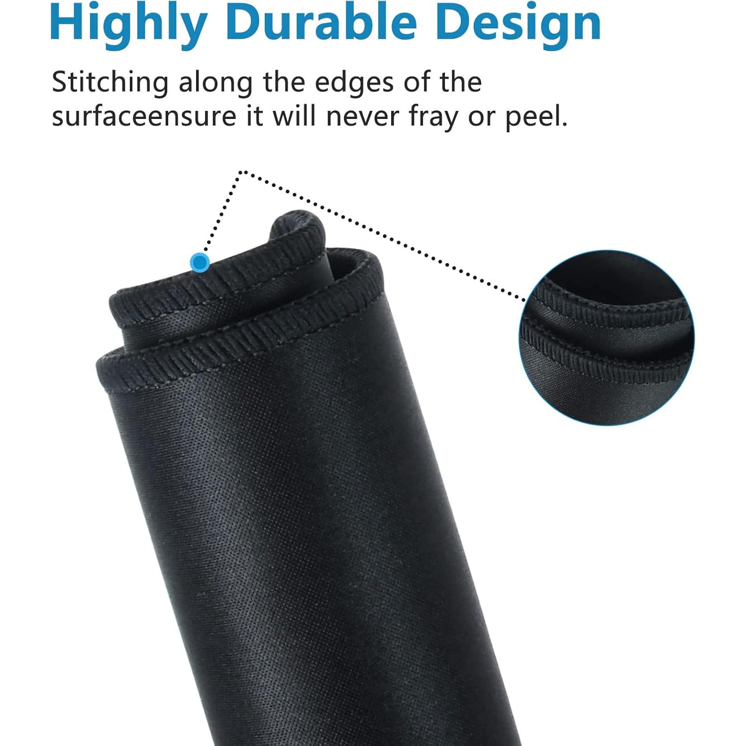 Alfombrilla de Ratón HZD Bordes Cosidos 25.7x20.8cm Negra