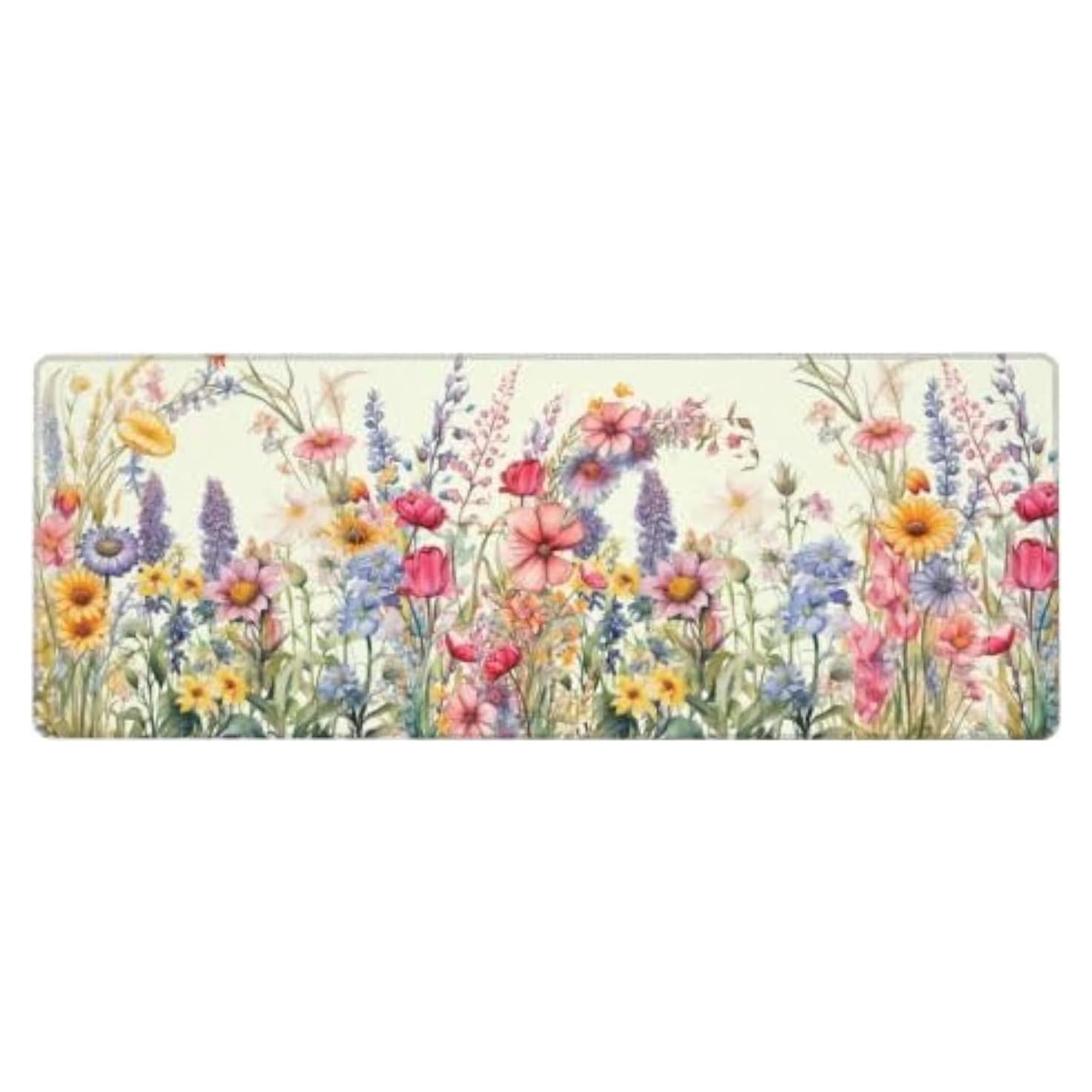 Alfombrilla de Ratón Grande Mutakin Flor 80cm x 30cm Antideslizante