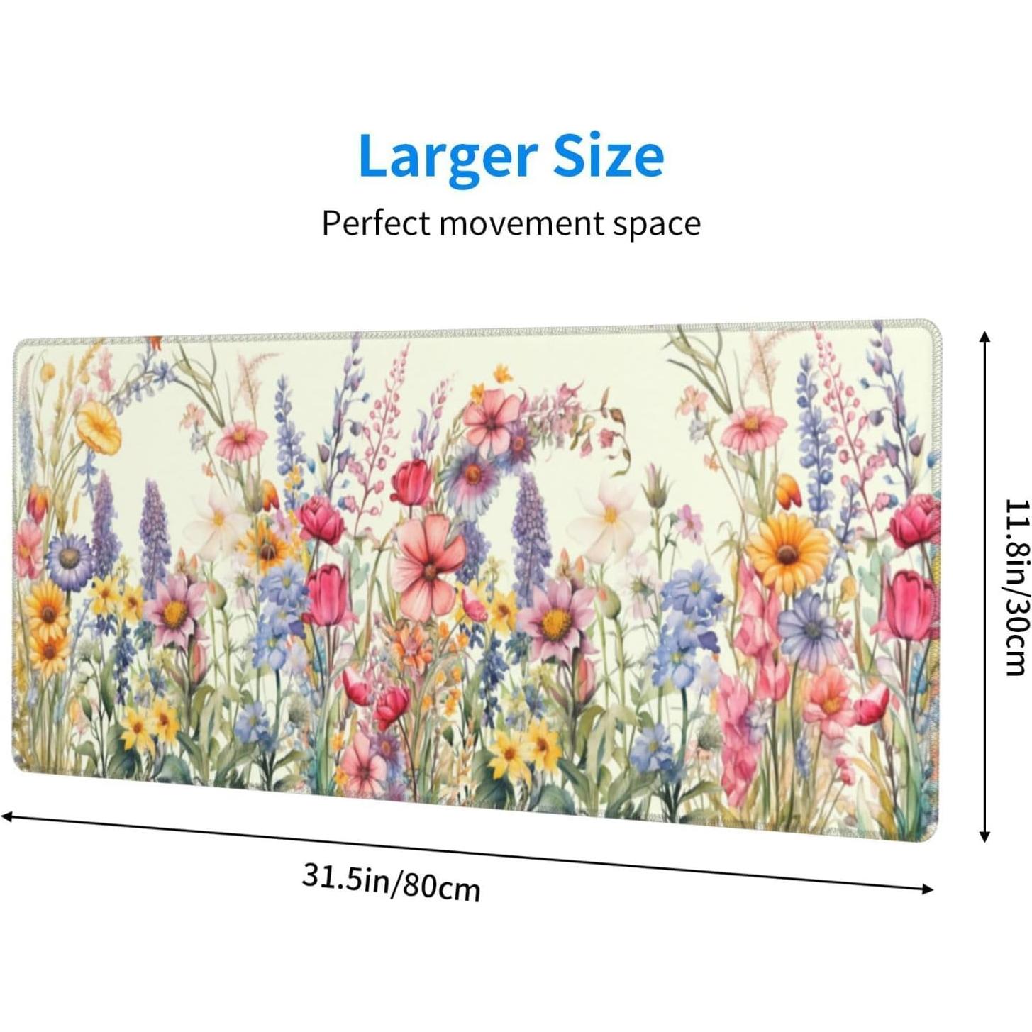 Alfombrilla de Ratón Grande Mutakin Flor 80cm x 30cm Antideslizante