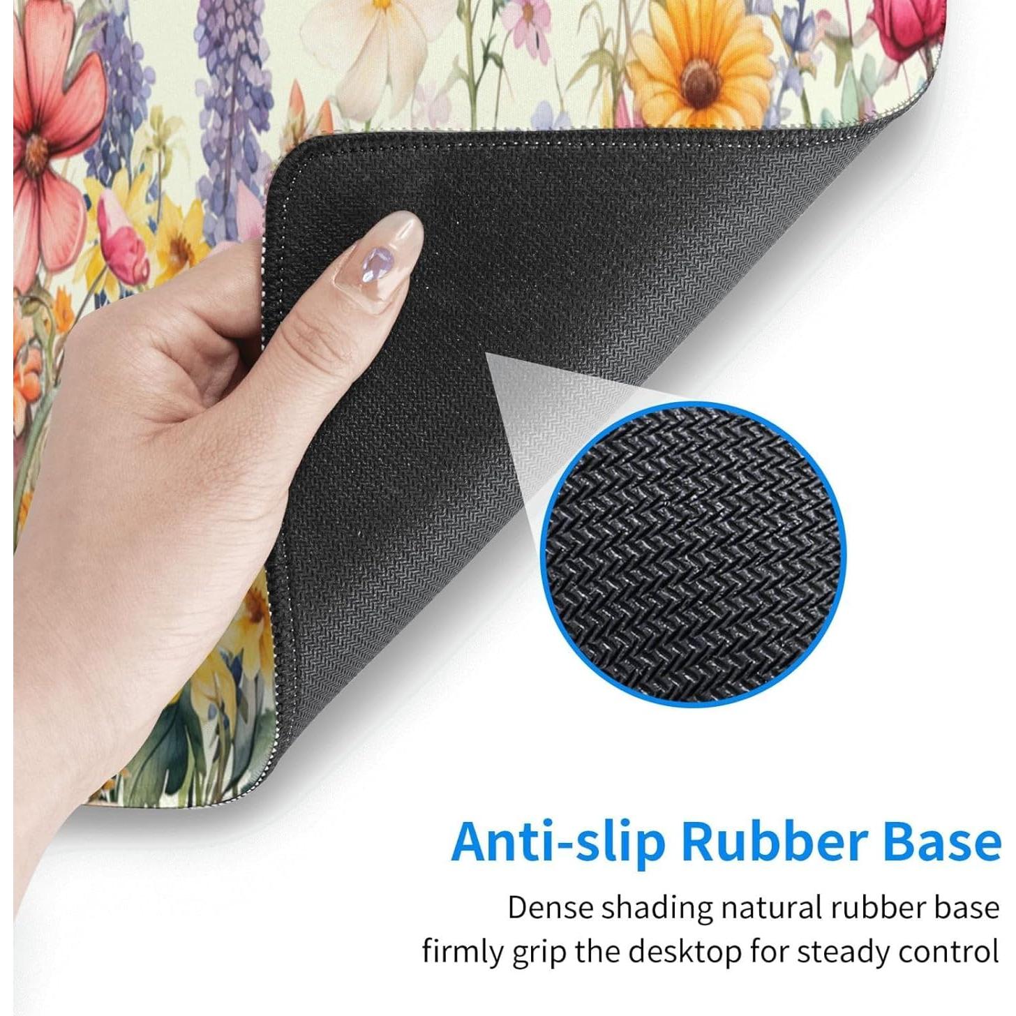 Alfombrilla de Ratón Grande Mutakin Flor 80cm x 30cm Antideslizante