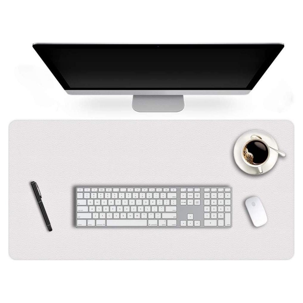 Alfombrilla de Escritorio 24x48" Easy Easy Life Cuero PU Blanco