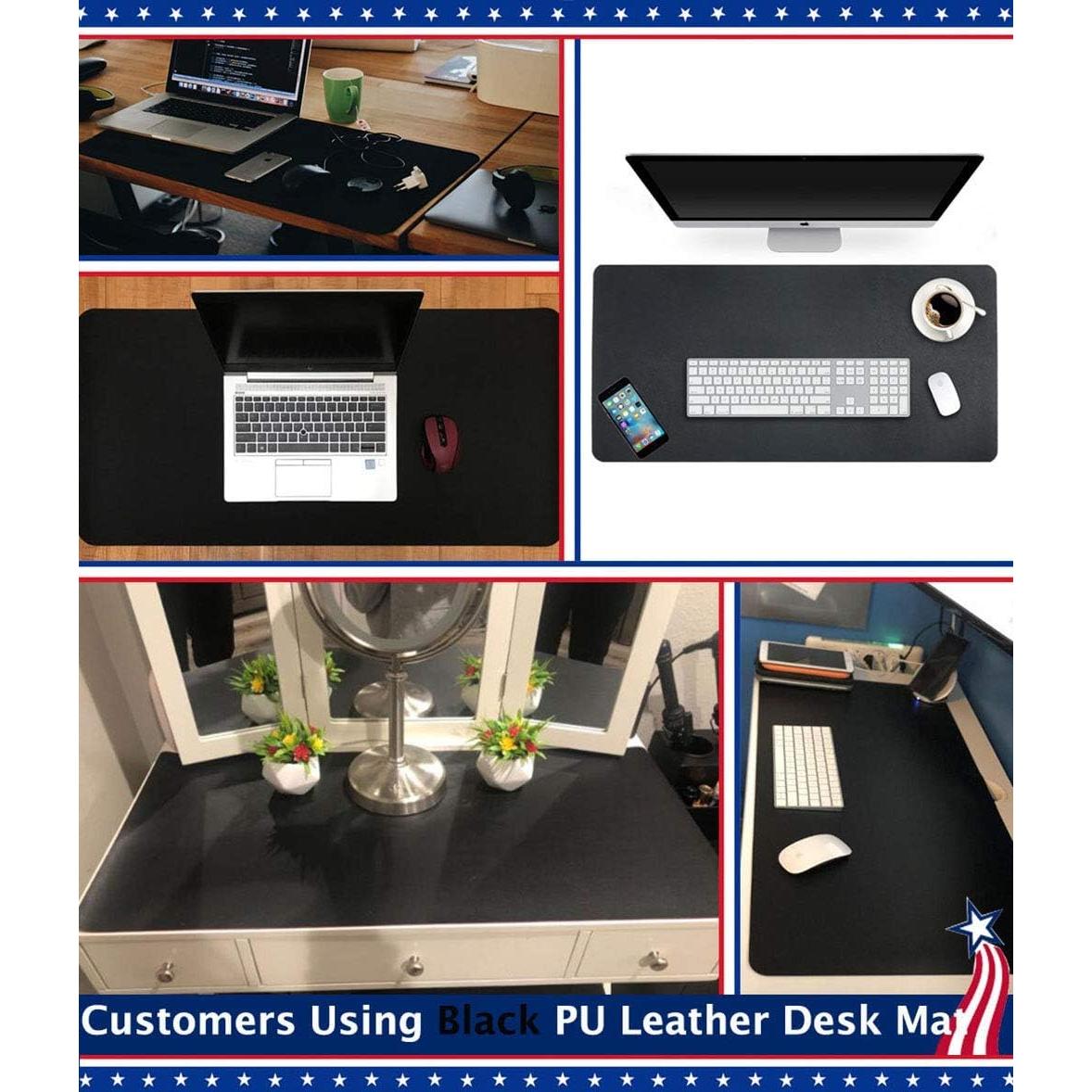 Alfombrilla de Escritorio 24x48" Easy Easy Life Cuero PU Blanco