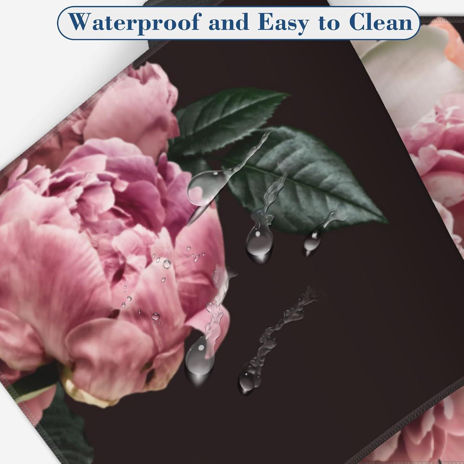 Alfombrilla de Ratón Grande Hanazaoa Peonía Rosa 80x30cm