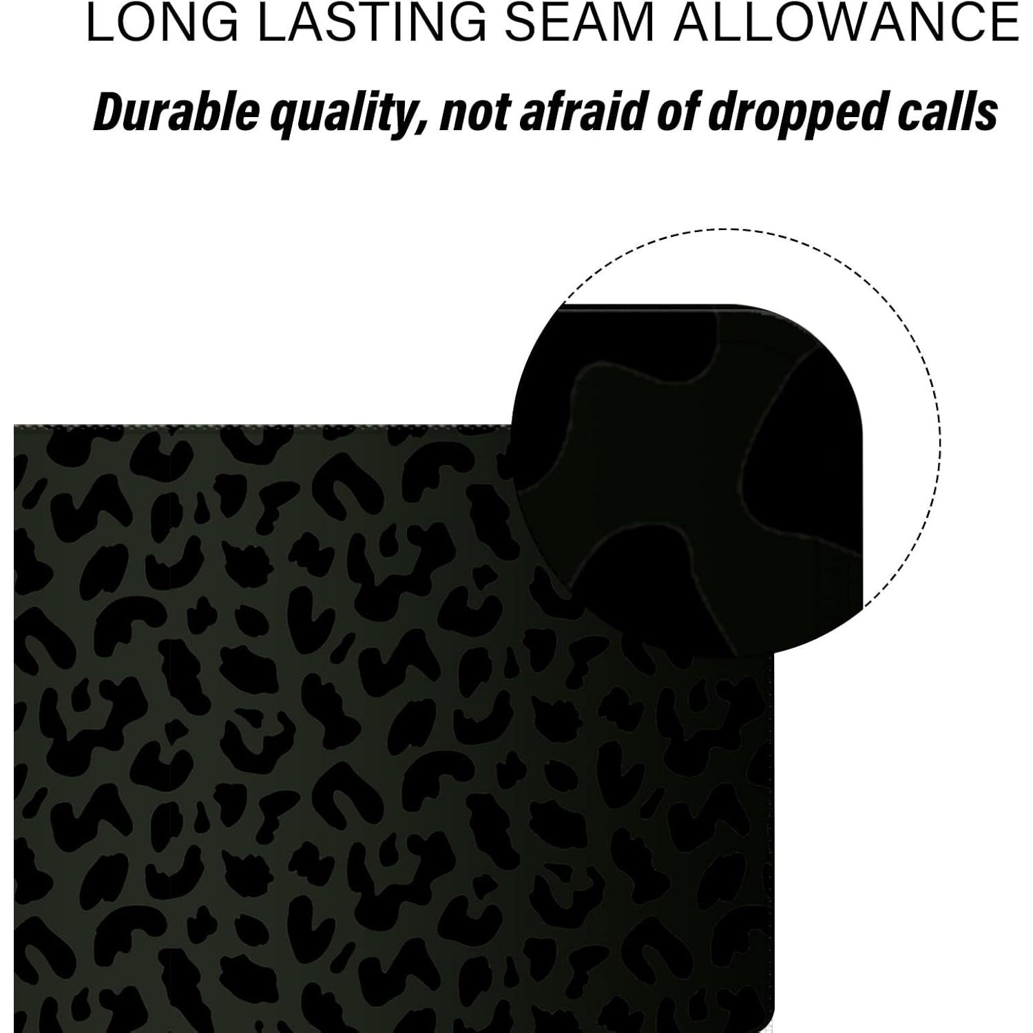 Alfombrilla de Ratón Grande Deokke Leopardo Negro 80x40 cm