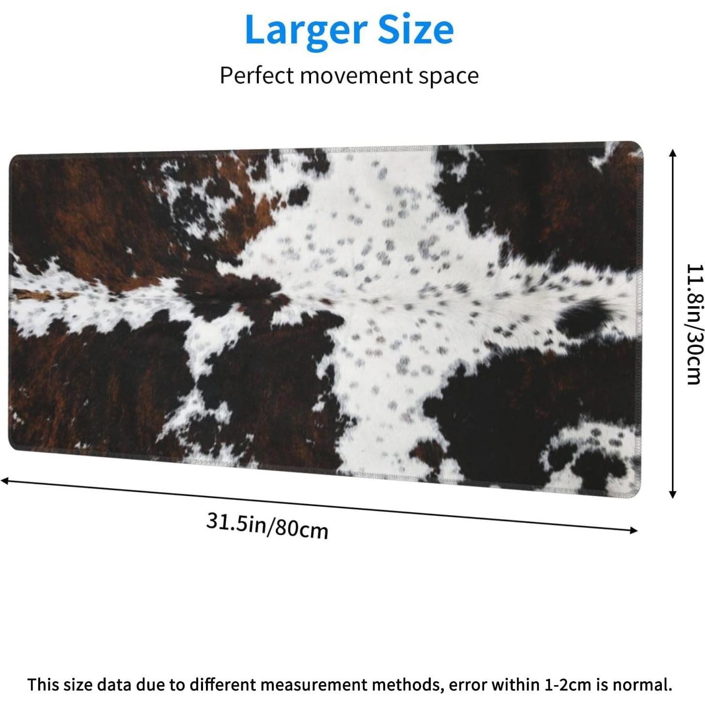 Alfombrilla de Ratón PPZCXWP Piel de Vaca 80x30cm Antideslizante