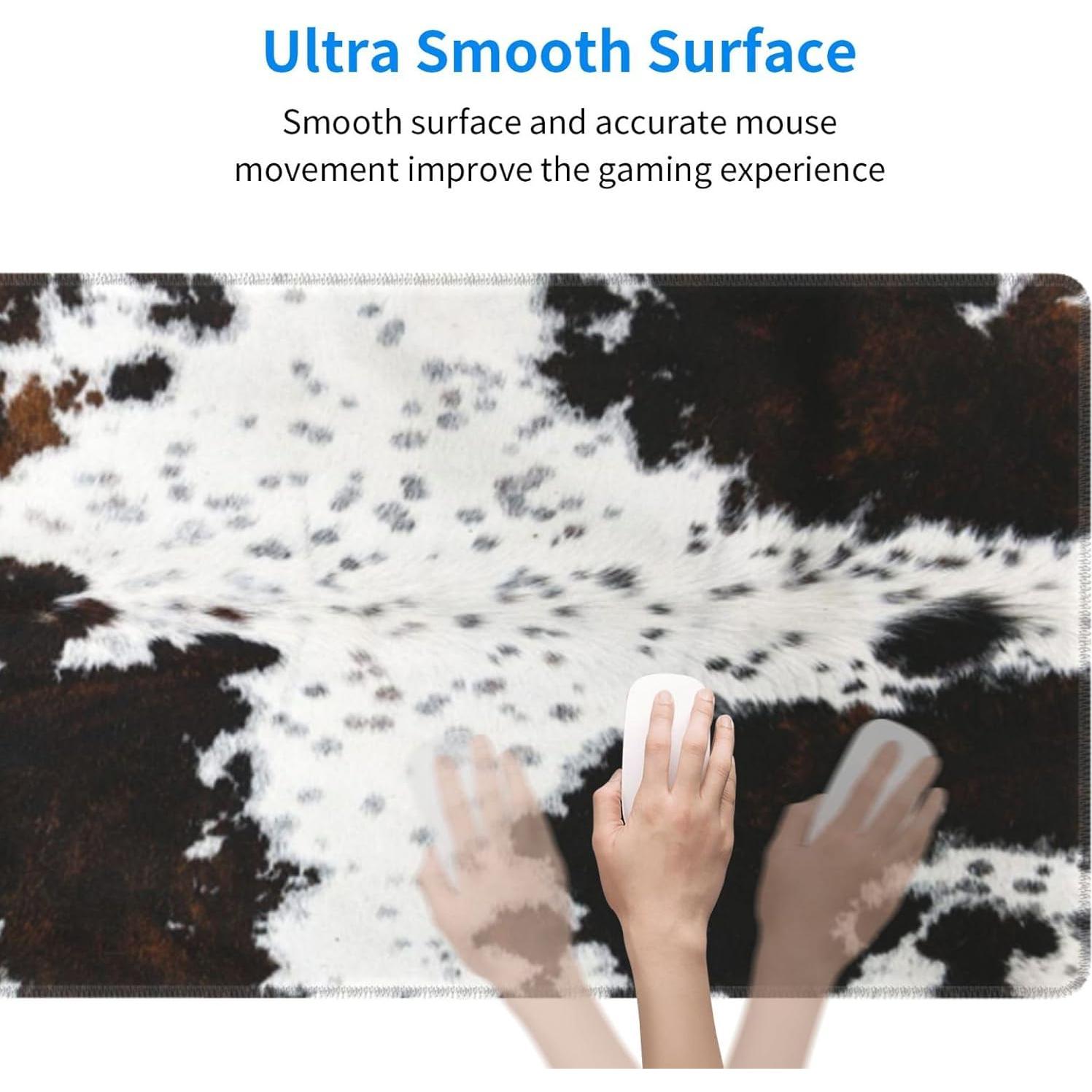 Alfombrilla de Ratón PPZCXWP Piel de Vaca 80x30cm Antideslizante