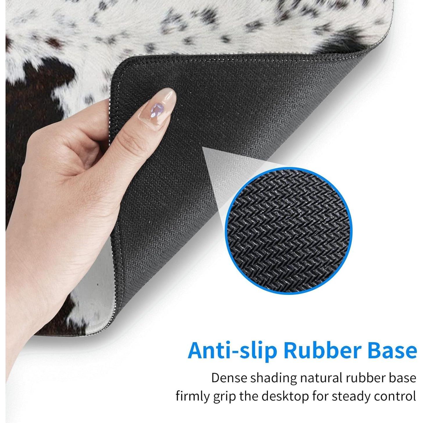 Alfombrilla de Ratón PPZCXWP Piel de Vaca 80x30cm Antideslizante