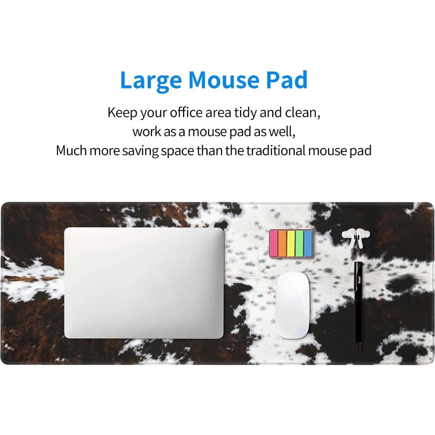 Alfombrilla de Ratón PPZCXWP Piel de Vaca 80x30cm Antideslizante