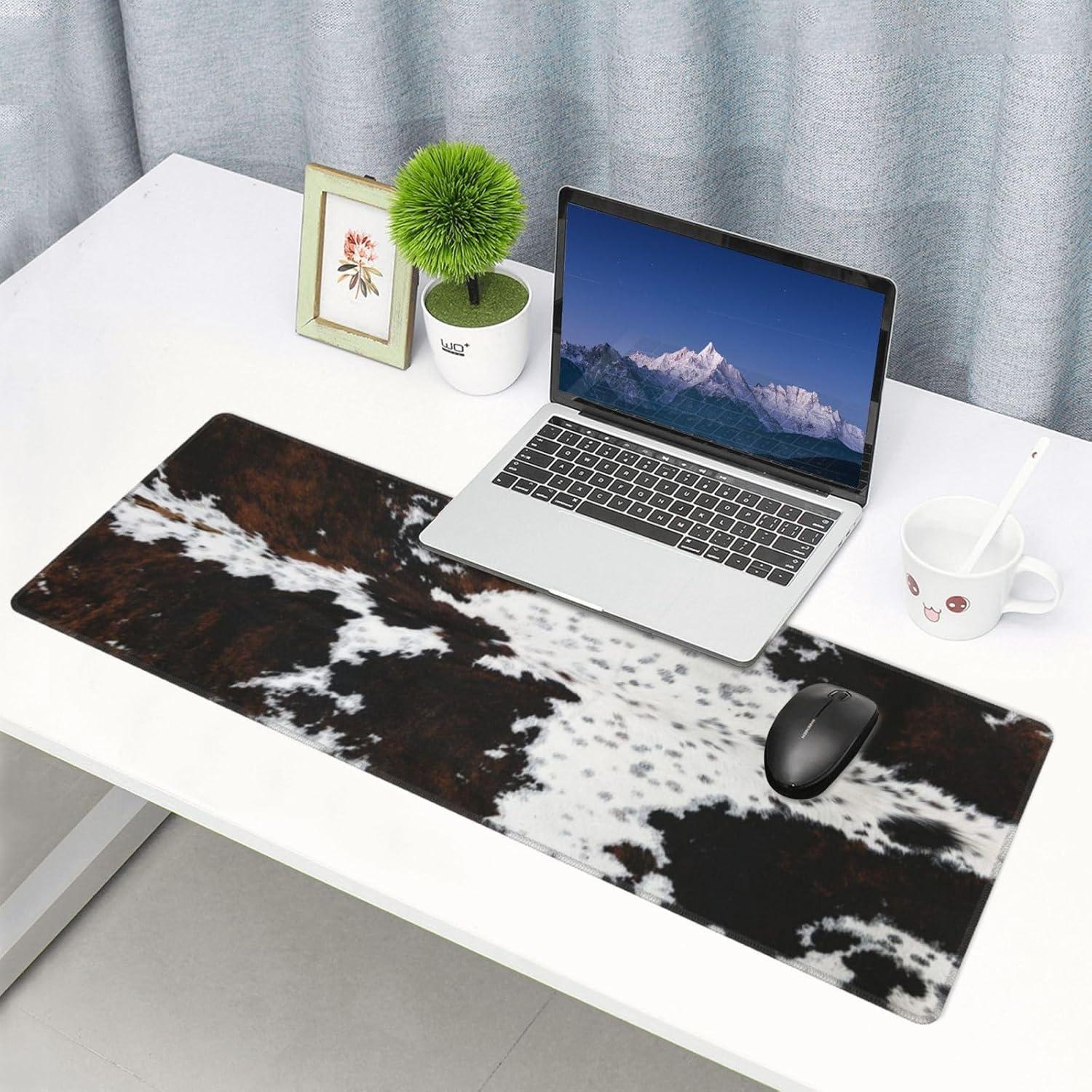 Alfombrilla de Ratón PPZCXWP Piel de Vaca 80x30cm Antideslizante