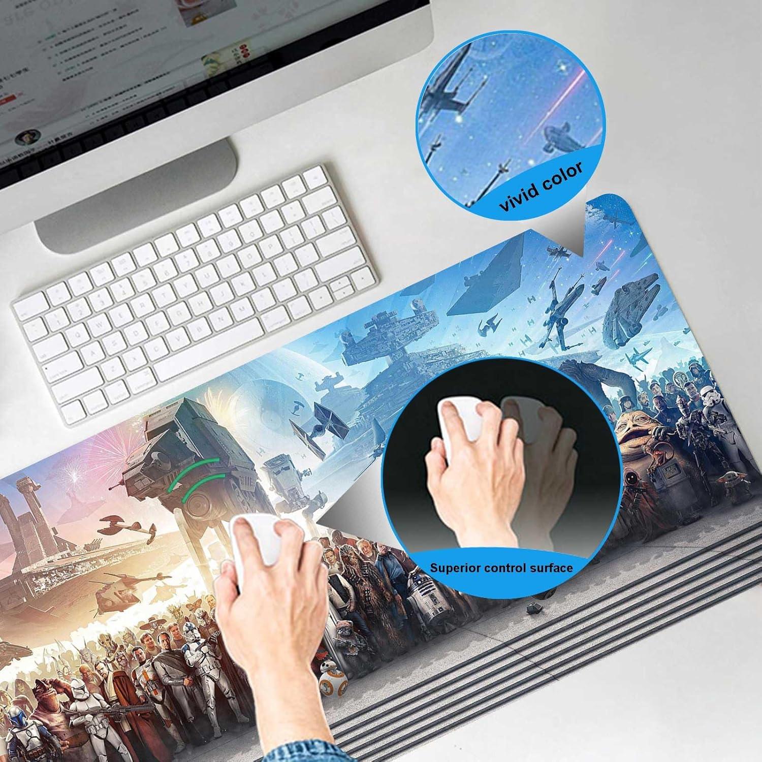 Alfombrilla de Ratón XXL Jasuine 80x40 cm Antideslizante