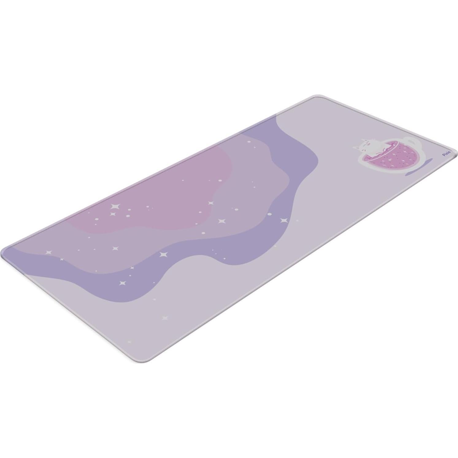 Alfombrilla de Ratón XXL Pixio 91x41cm Gato Acogedor Púrpura