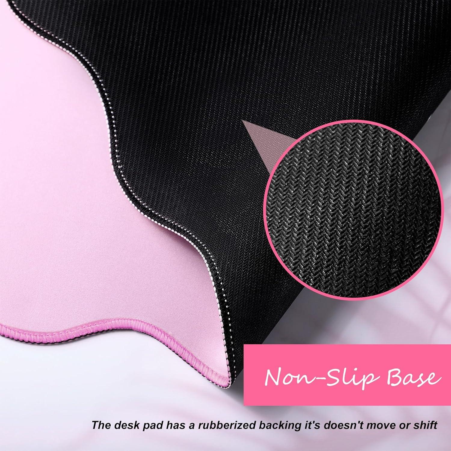 Alfombrilla de Escritorio Grande Hahafelt Rosa 80x40 cm Antideslizante