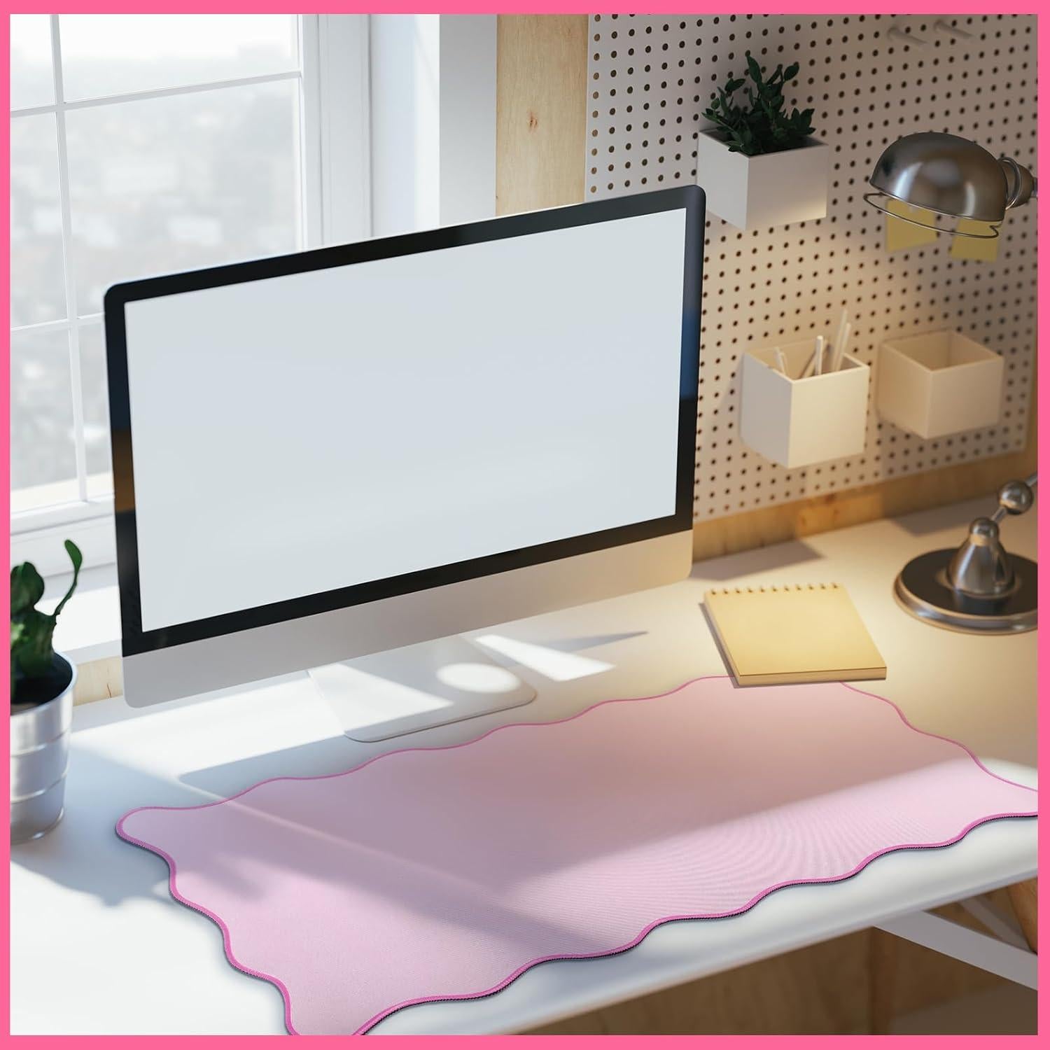 Alfombrilla de Escritorio Grande Hahafelt Rosa 80x40 cm Antideslizante