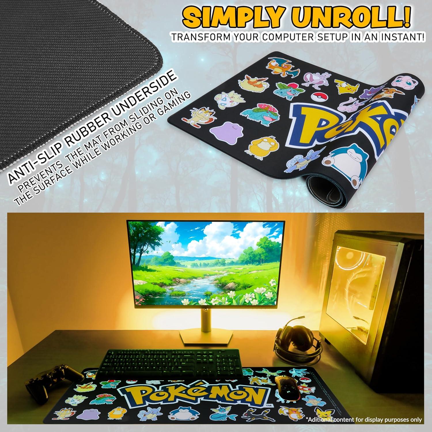 Alfombrilla de Juego Pokémon Antideslizante 80x35 cm Multicolor