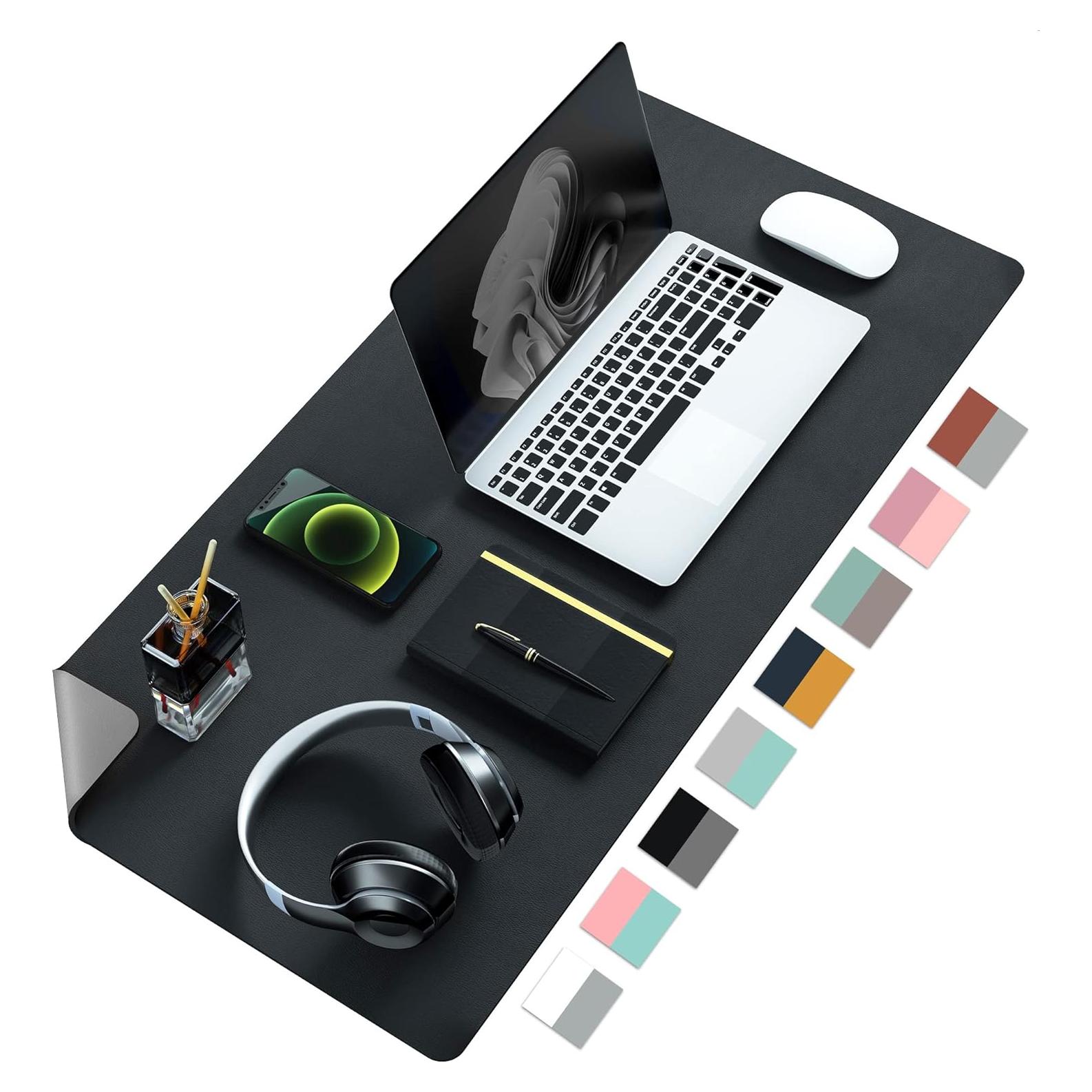 Almohadilla de Escritorio Doble Cara Aothia 80x40 cm Negro