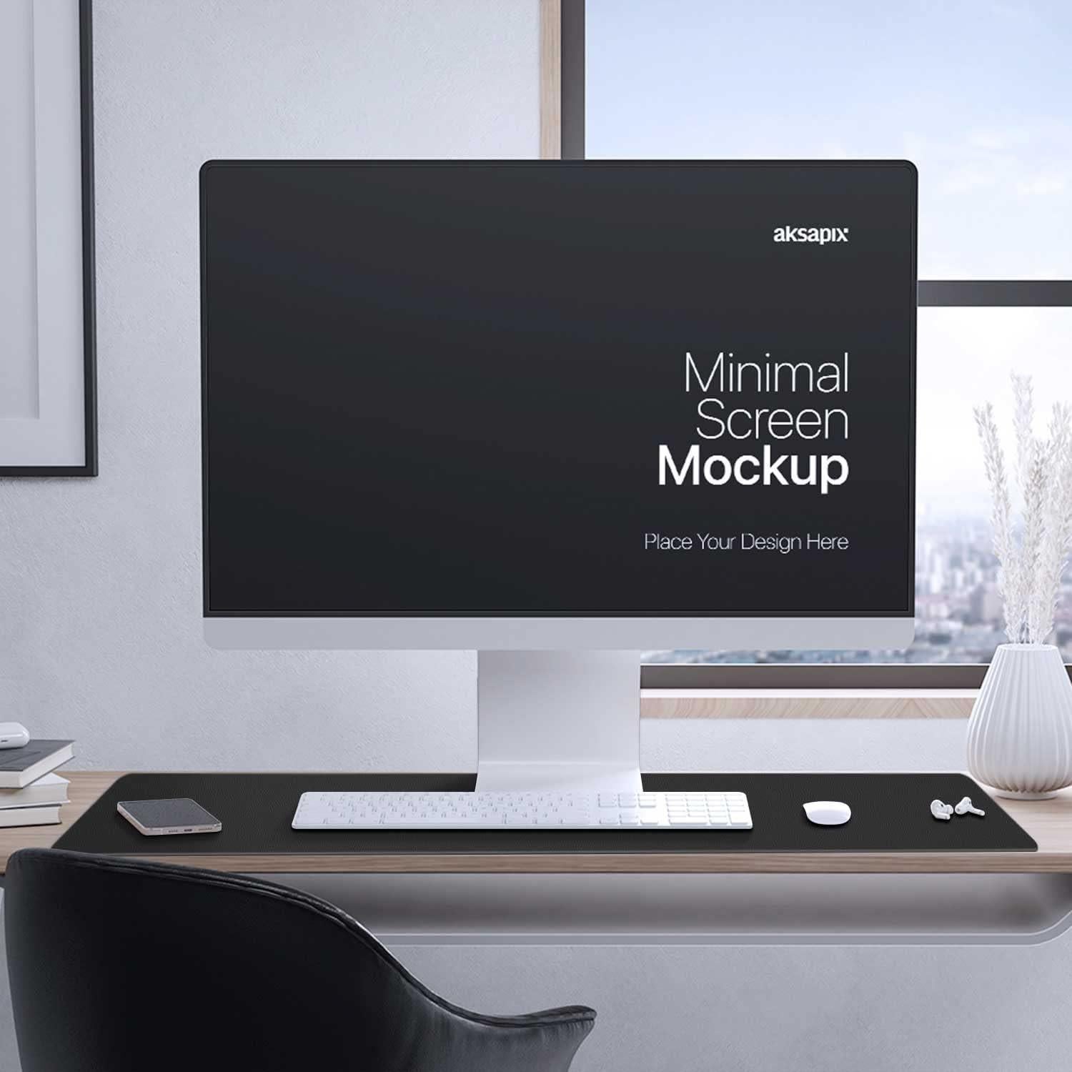 Almohadilla de Escritorio Doble Cara Aothia 80x40 cm Negro