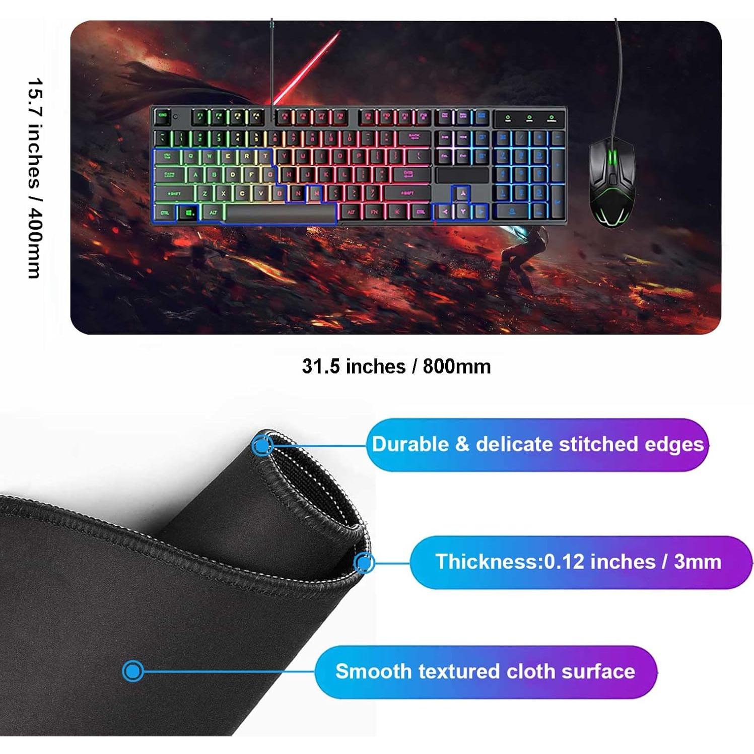 Alfombrilla de Juego Extra Grande GZESZT Ahsoka Tano Vs Vader 80x40cm