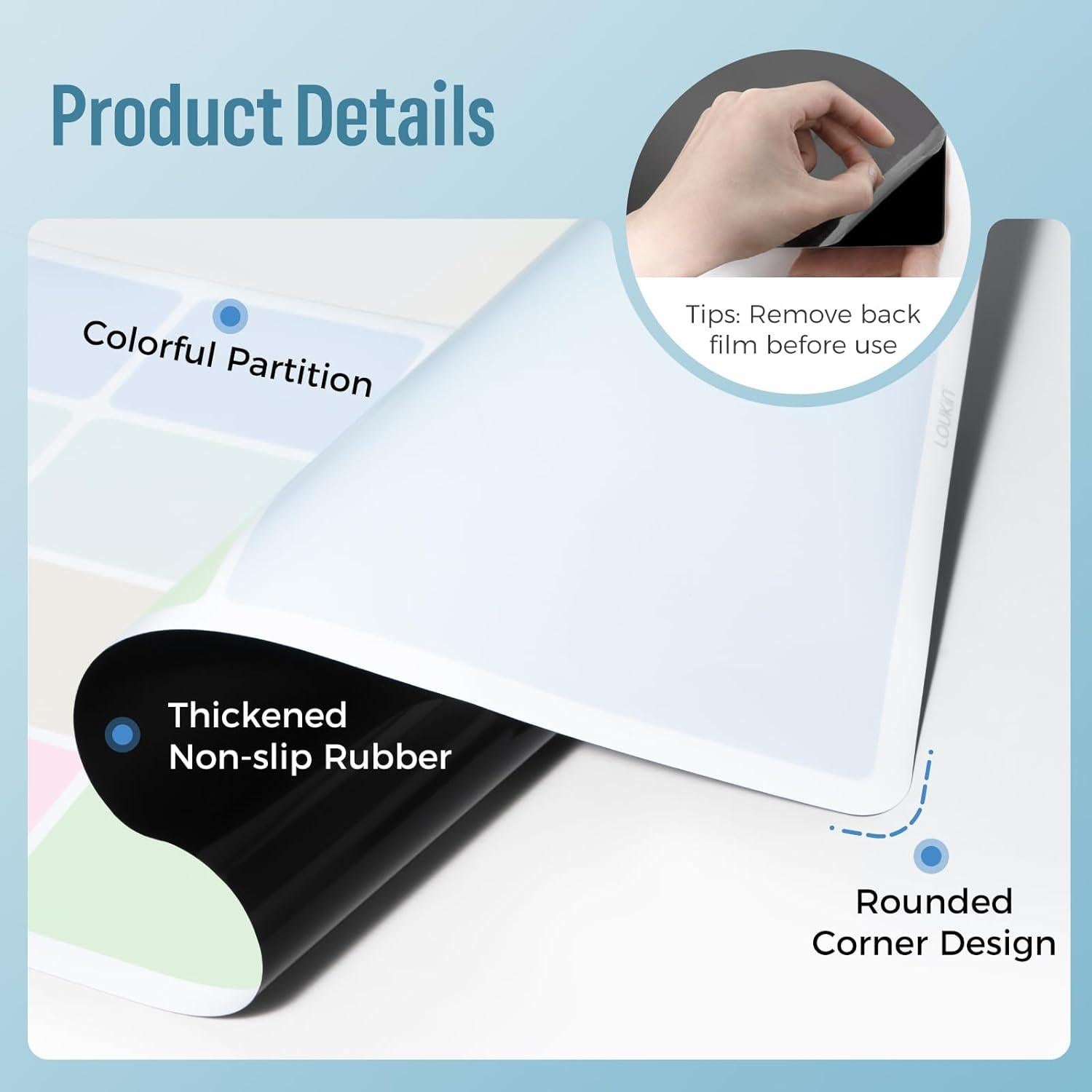 Almohadilla de Escritorio Borrable Loukin 81x36 cm Colorida