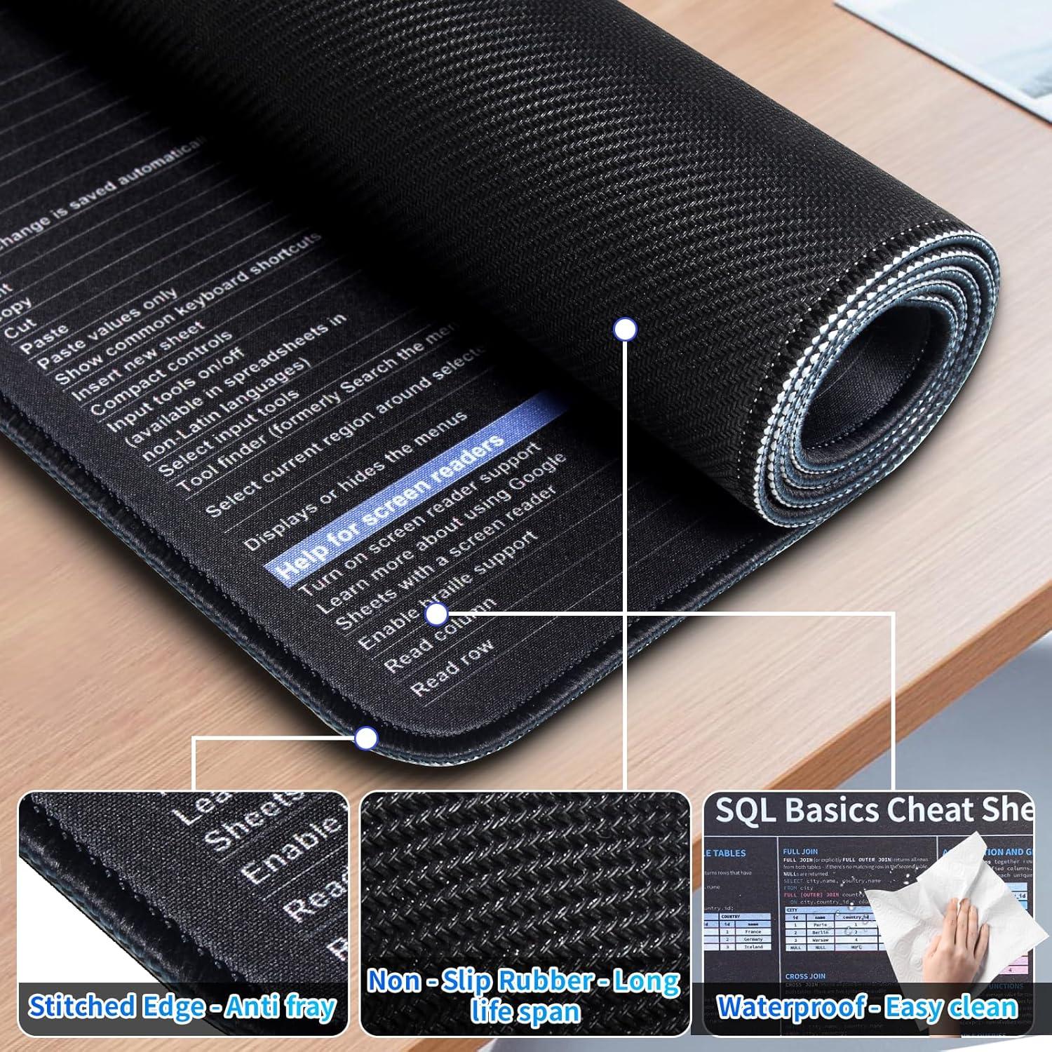 Alfombrilla de Ratón JIANCHENGART 80x30cm con Trucos SQL