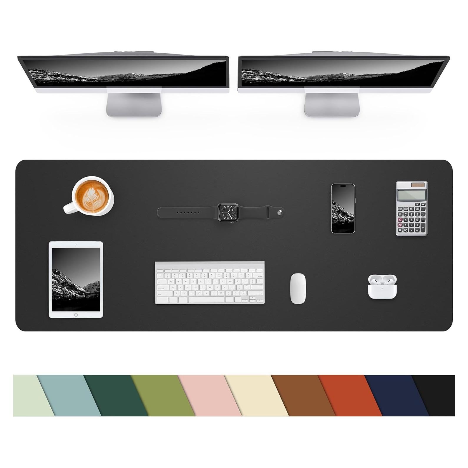 Alfombrilla de Escritorio Cebowa 101.6x43.2cm Cuero PU Antideslizante