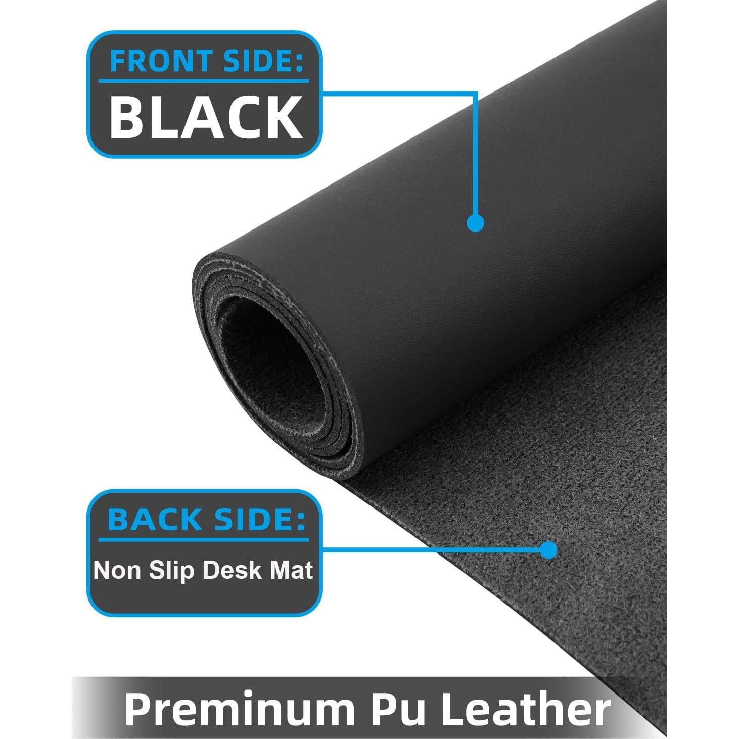 Alfombrilla de Escritorio Cebowa 101.6x43.2cm Cuero PU Antideslizante